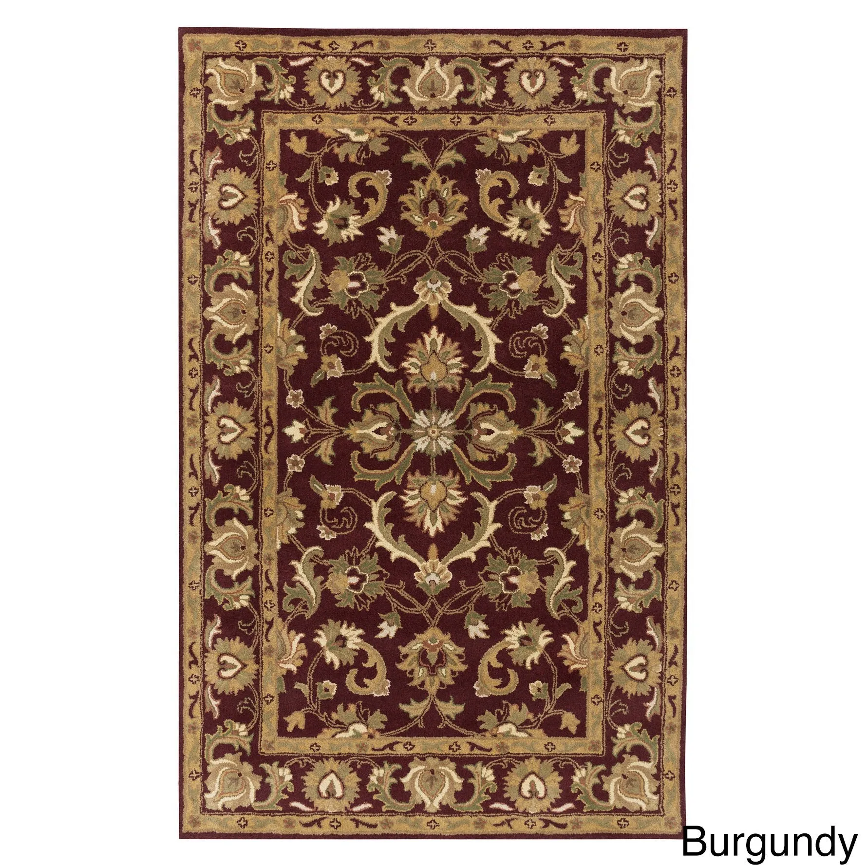 Hand-Tufted Tabitha Traditonal Bordered Wool Rug