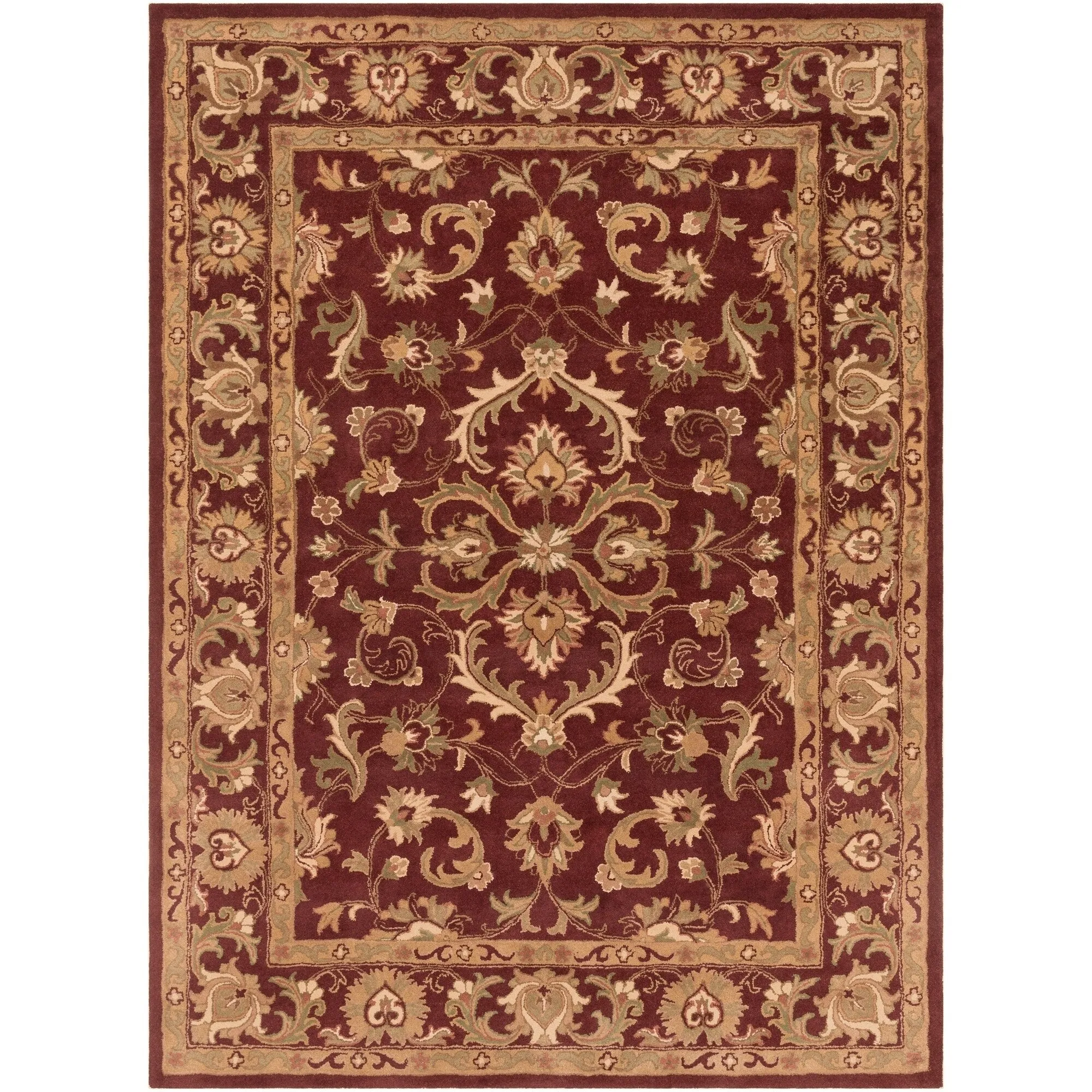 Hand-Tufted Tabitha Traditonal Bordered Wool Rug
