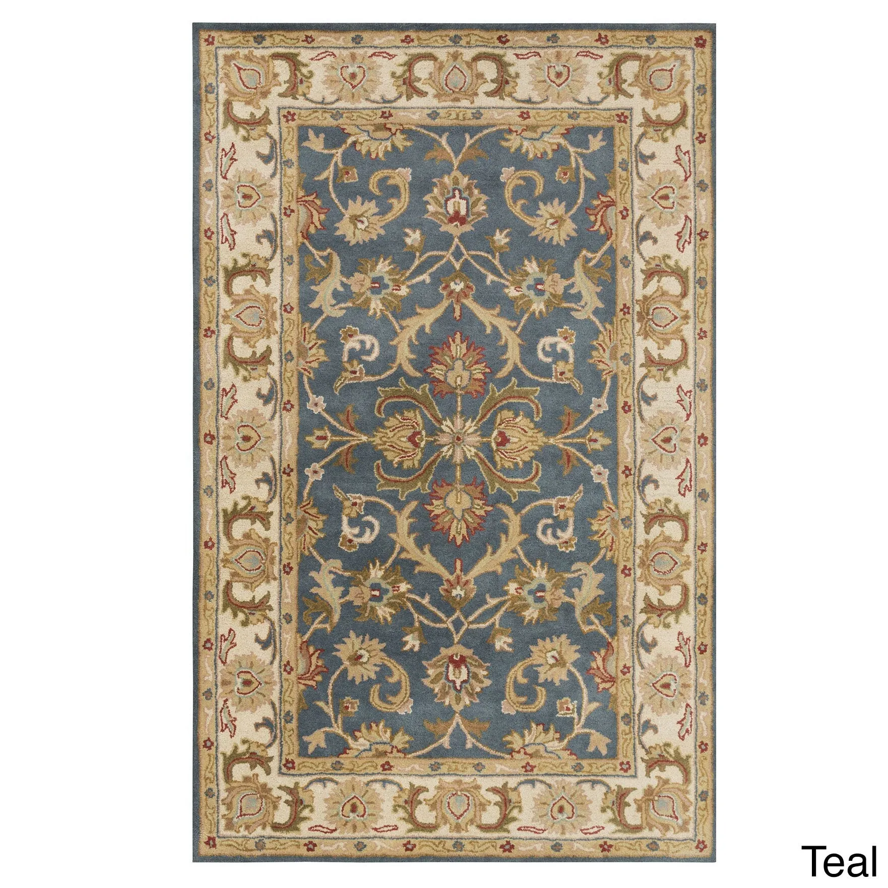 Hand-Tufted Tabitha Traditonal Bordered Wool Rug