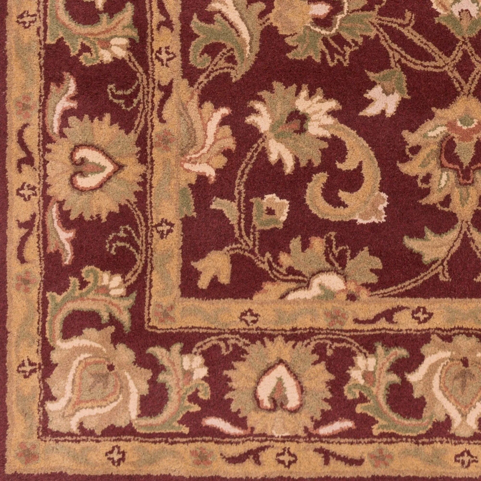 Hand-Tufted Tabitha Traditonal Bordered Wool Rug