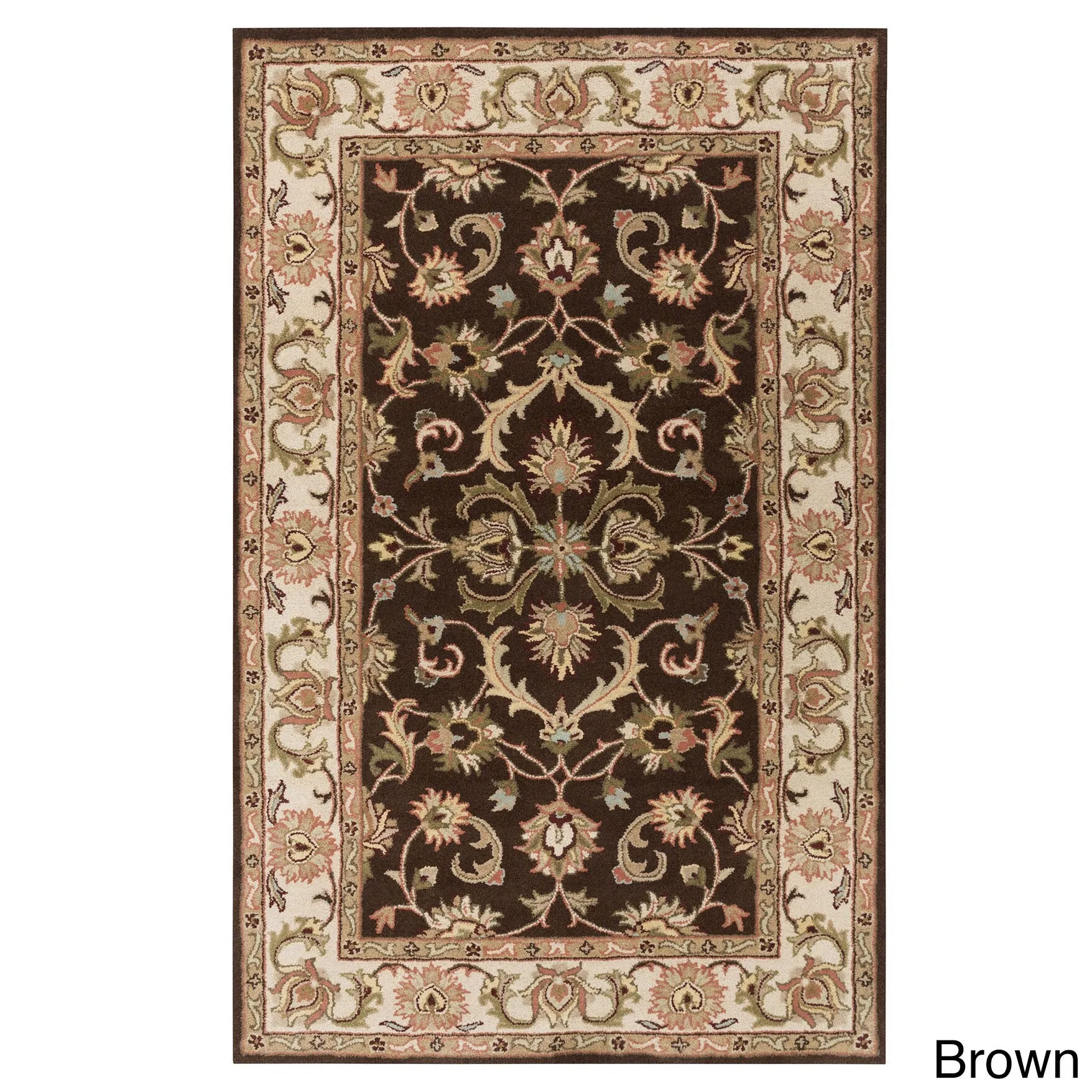 Hand-Tufted Tabitha Traditonal Bordered Wool Rug