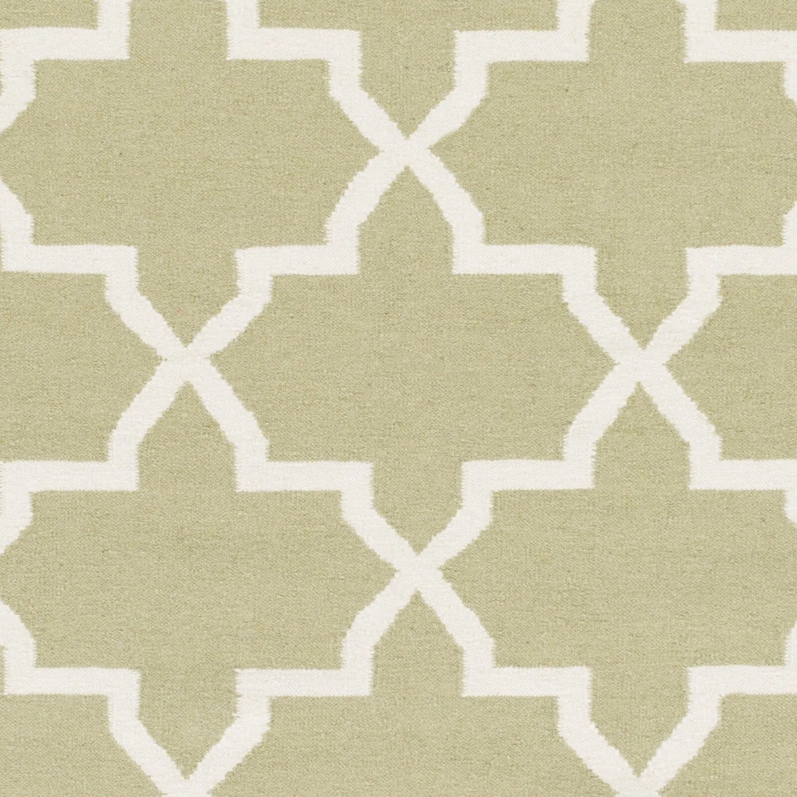 Hand-Woven Kellan Moroccan Tile Reversible Flatweave Wool Area Rug