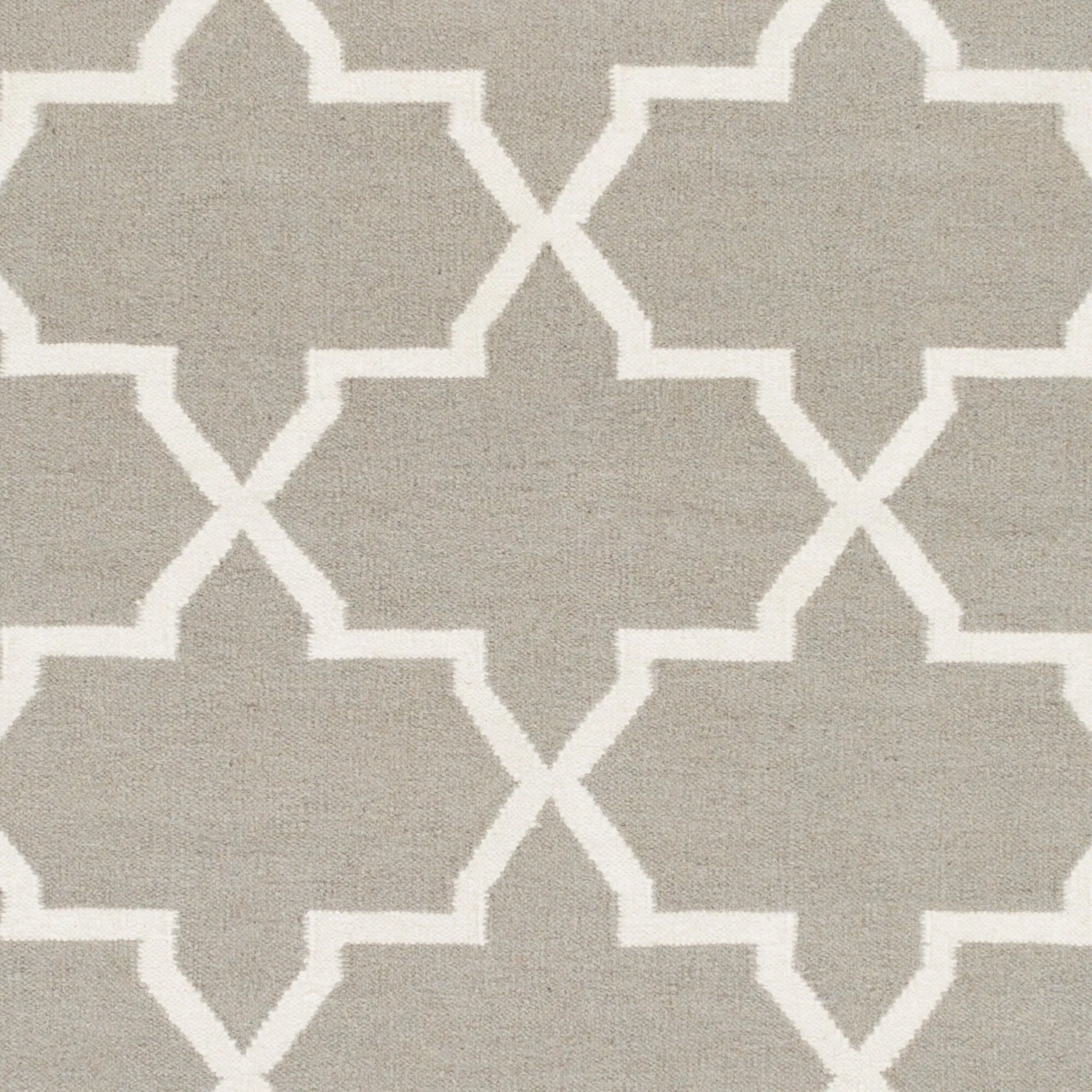 Hand-Woven Kellan Moroccan Tile Reversible Flatweave Wool Area Rug