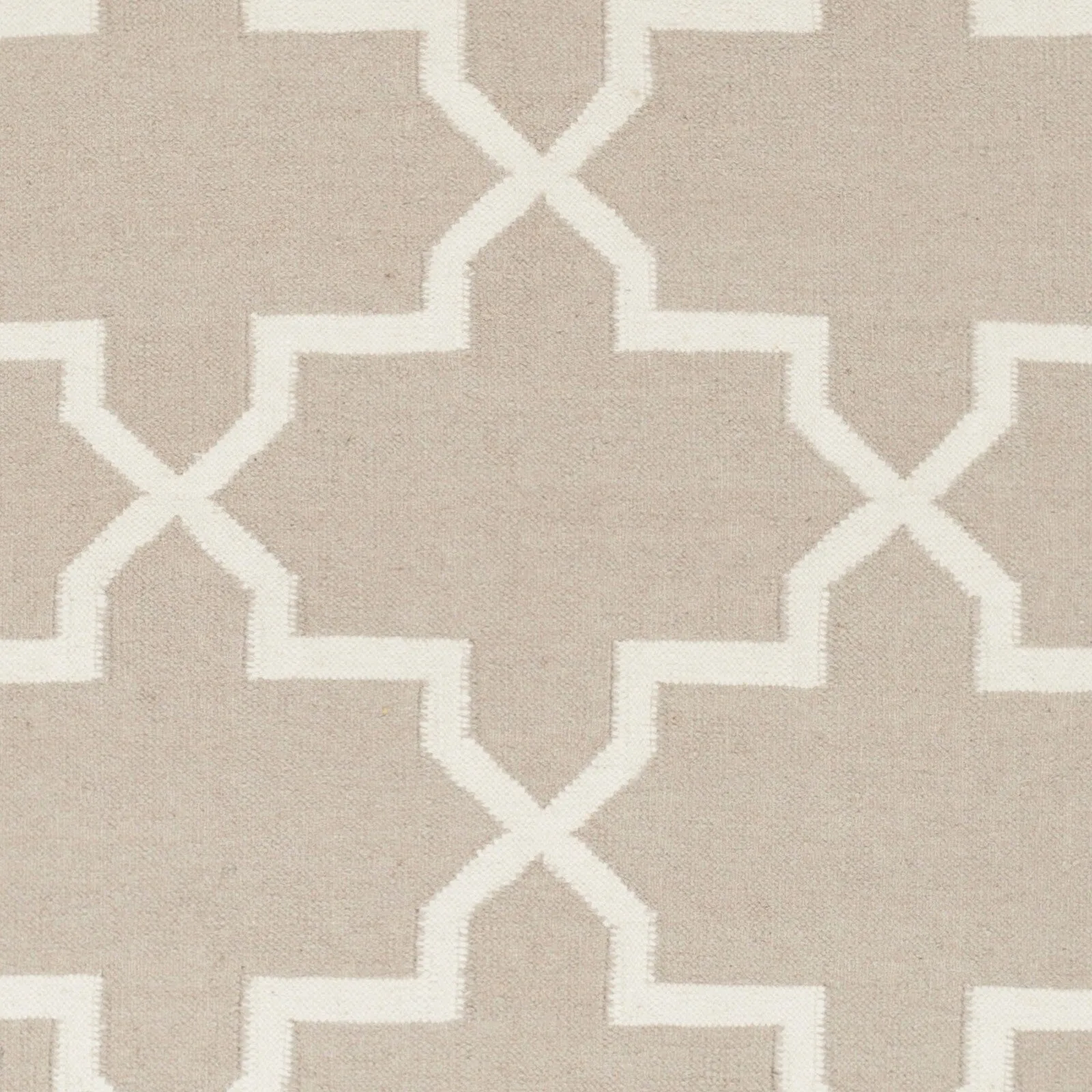 Hand-Woven Kellan Moroccan Tile Reversible Flatweave Wool Area Rug