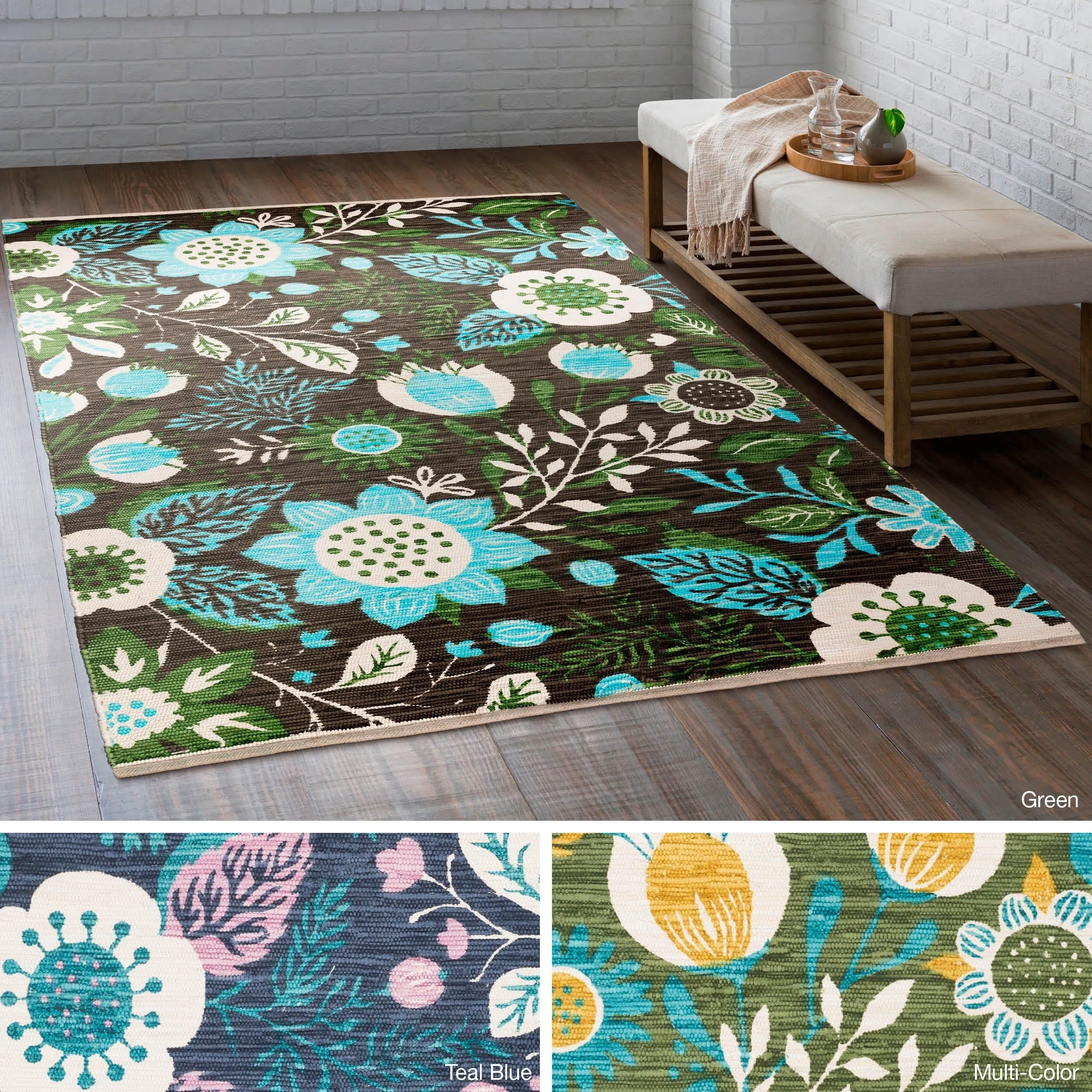 Hand-Woven Woz Cotton Area Rug