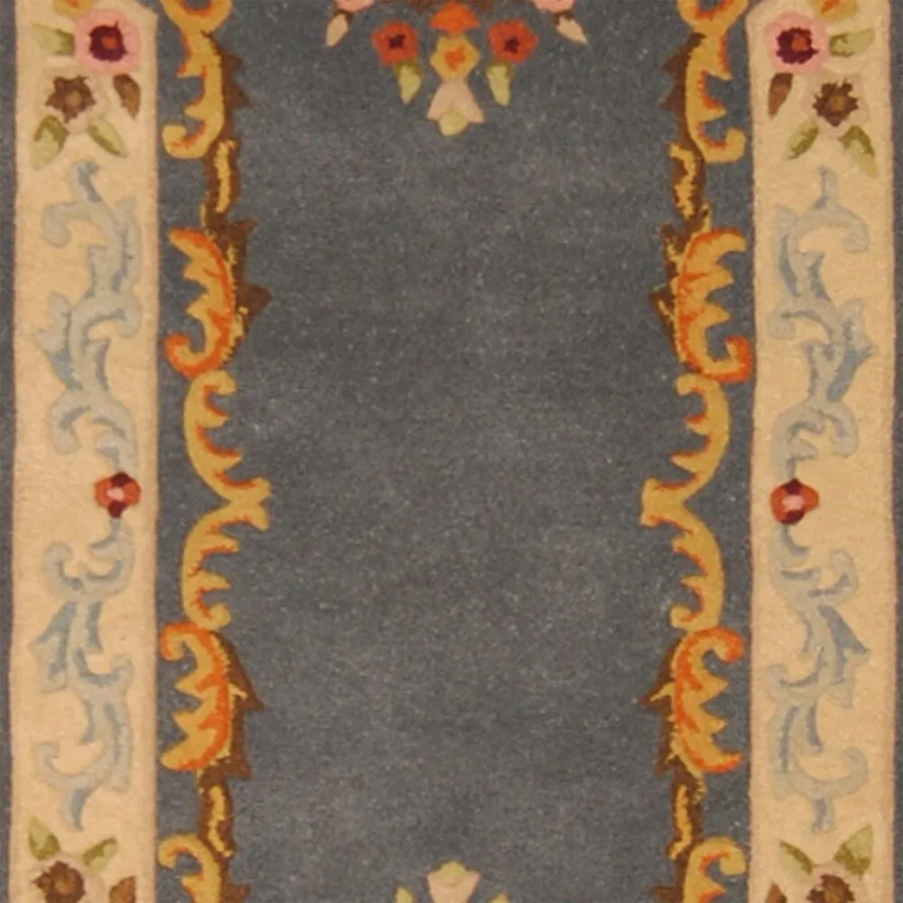 Handmade Aubusson Wool Rug (India) - 2'2 x 9'9