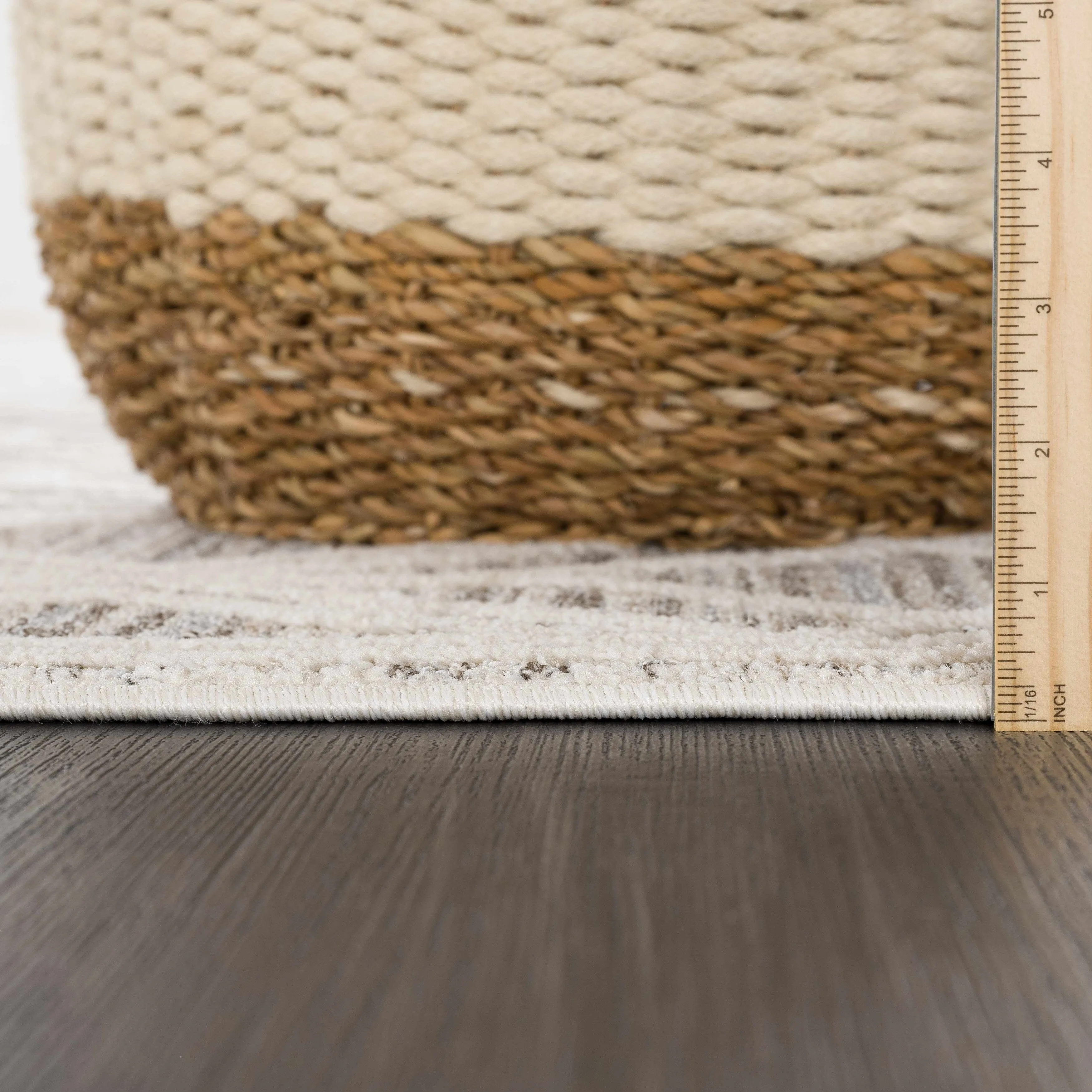 Hauteloom Magnolia Moroccan Trellis Farmhouse High Low Area Rug