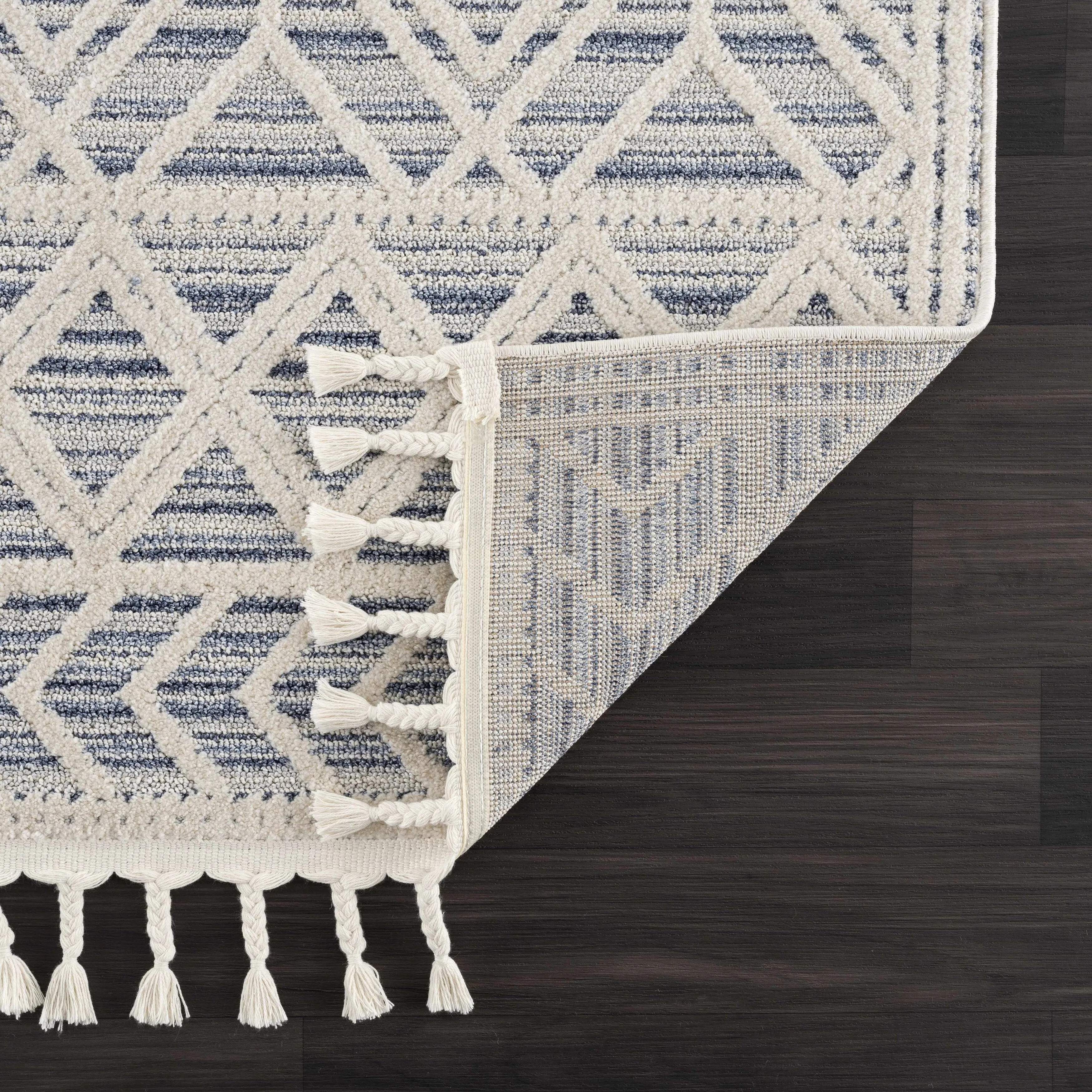 Hauteloom Magnolia Moroccan Trellis Farmhouse High Low Area Rug