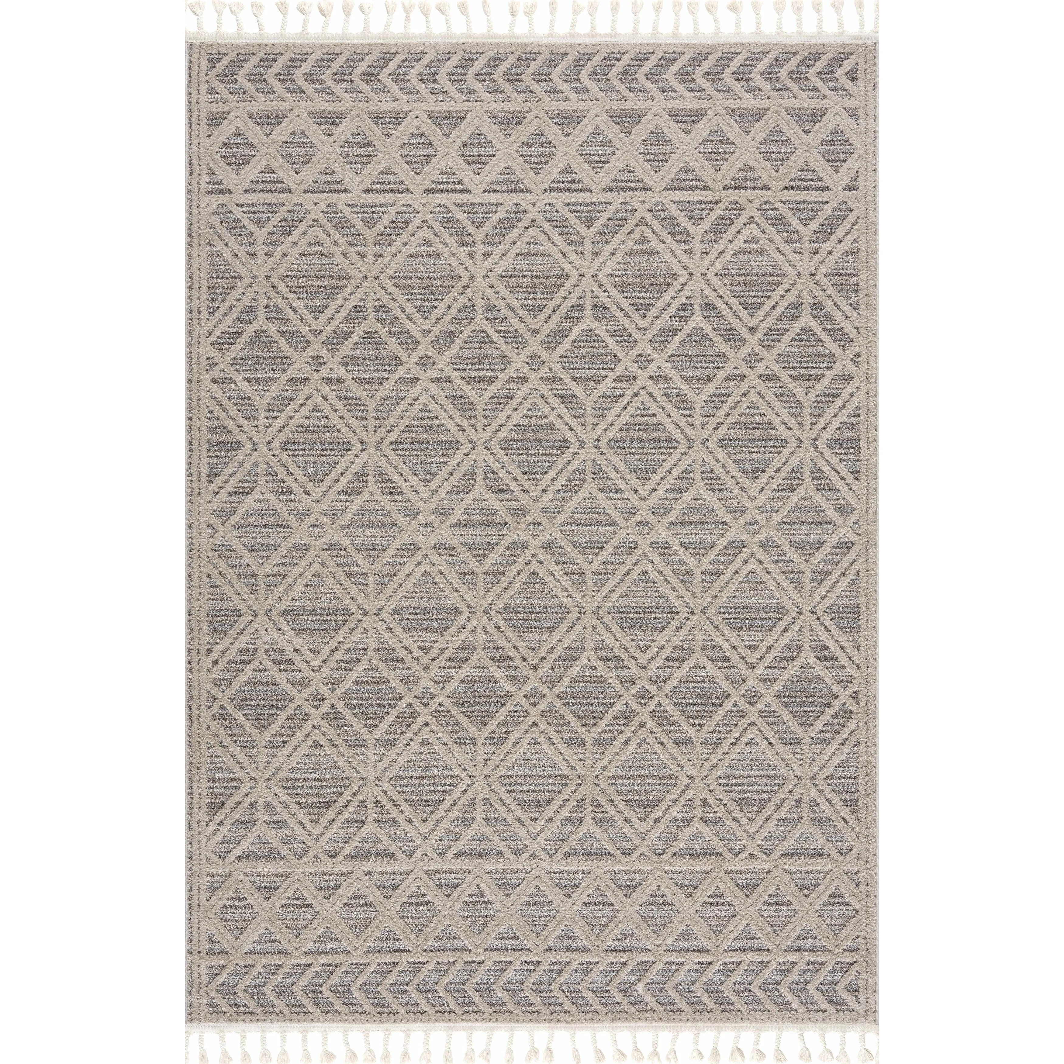 Hauteloom Magnolia Moroccan Trellis Farmhouse High Low Area Rug