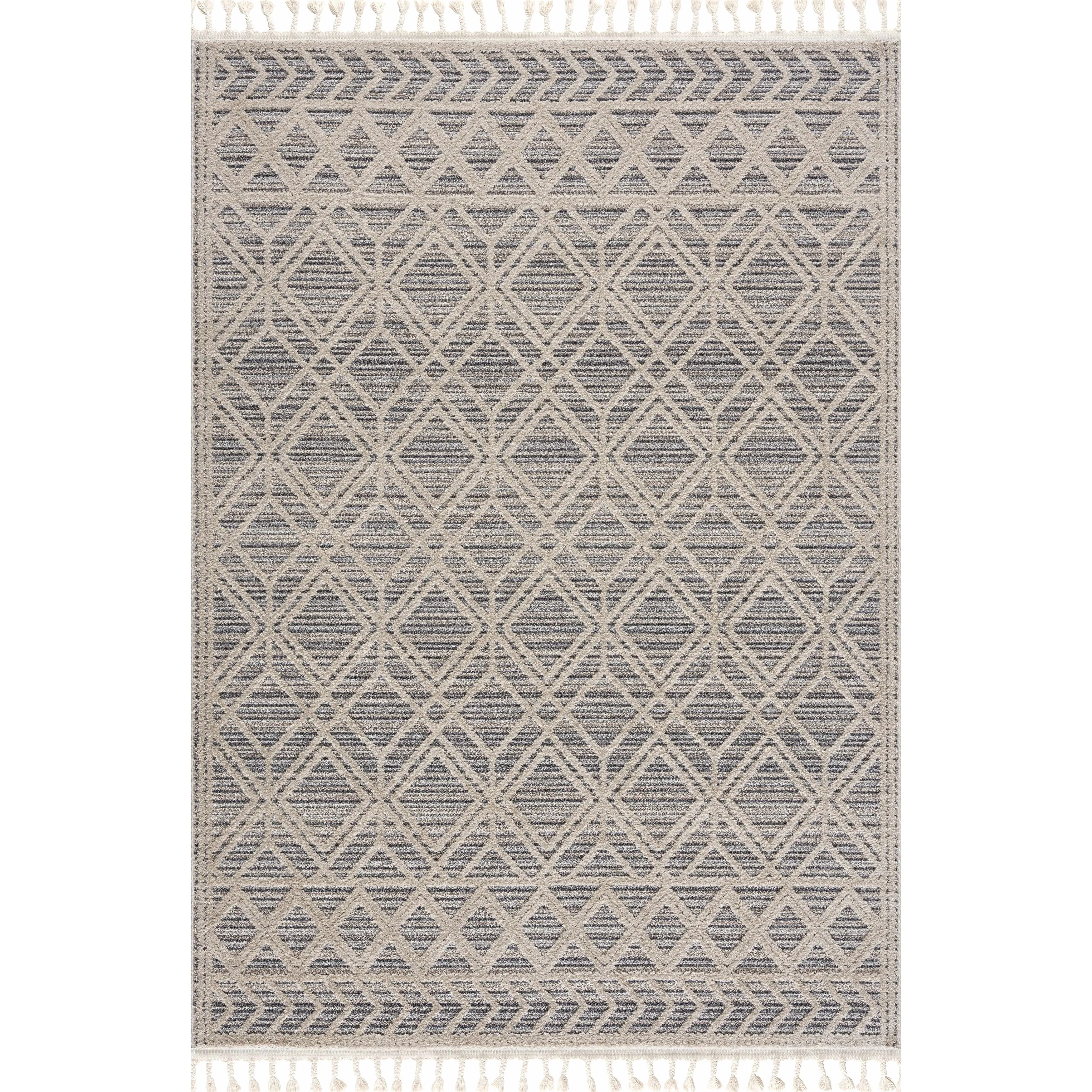 Hauteloom Magnolia Moroccan Trellis Farmhouse High Low Area Rug