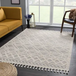 Hauteloom Magnolia Moroccan Trellis Farmhouse High Low Area Rug