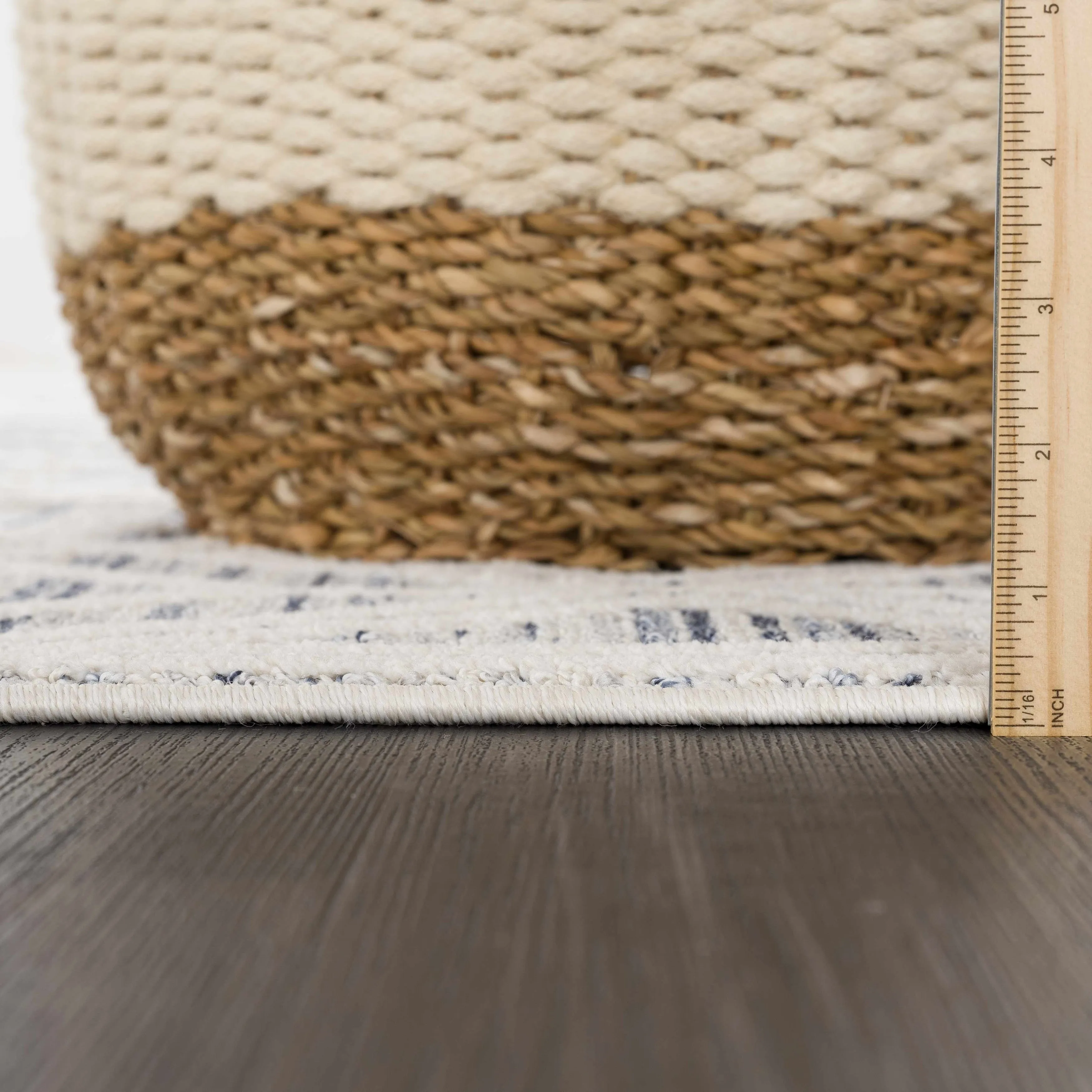 Hauteloom Magnolia Moroccan Trellis Farmhouse High Low Area Rug