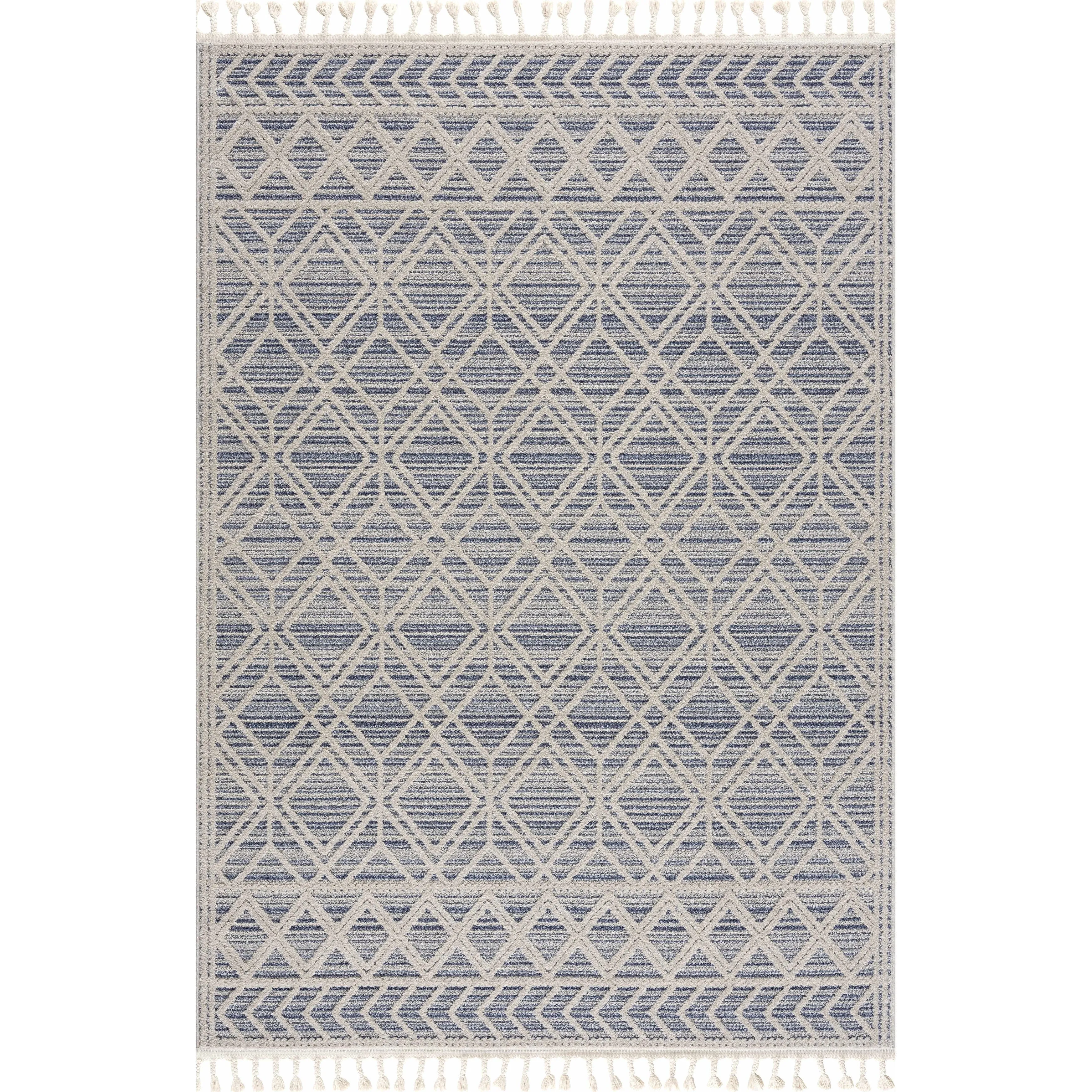 Hauteloom Magnolia Moroccan Trellis Farmhouse High Low Area Rug