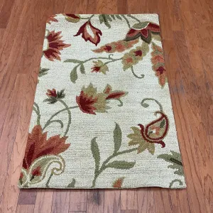 HERAT ORIENTAL Handmade Floral Wool Rug - 2'6 x 4'