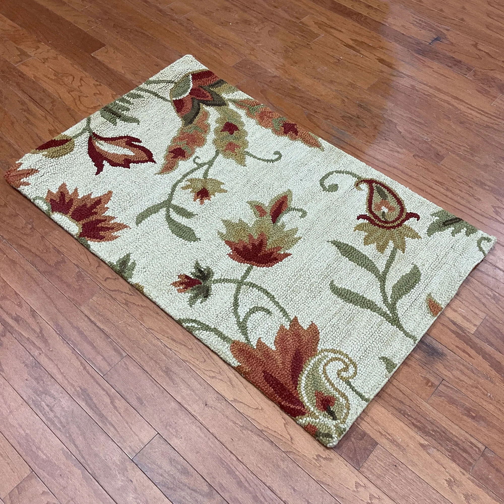 HERAT ORIENTAL Handmade Floral Wool Rug - 2'6 x 4'