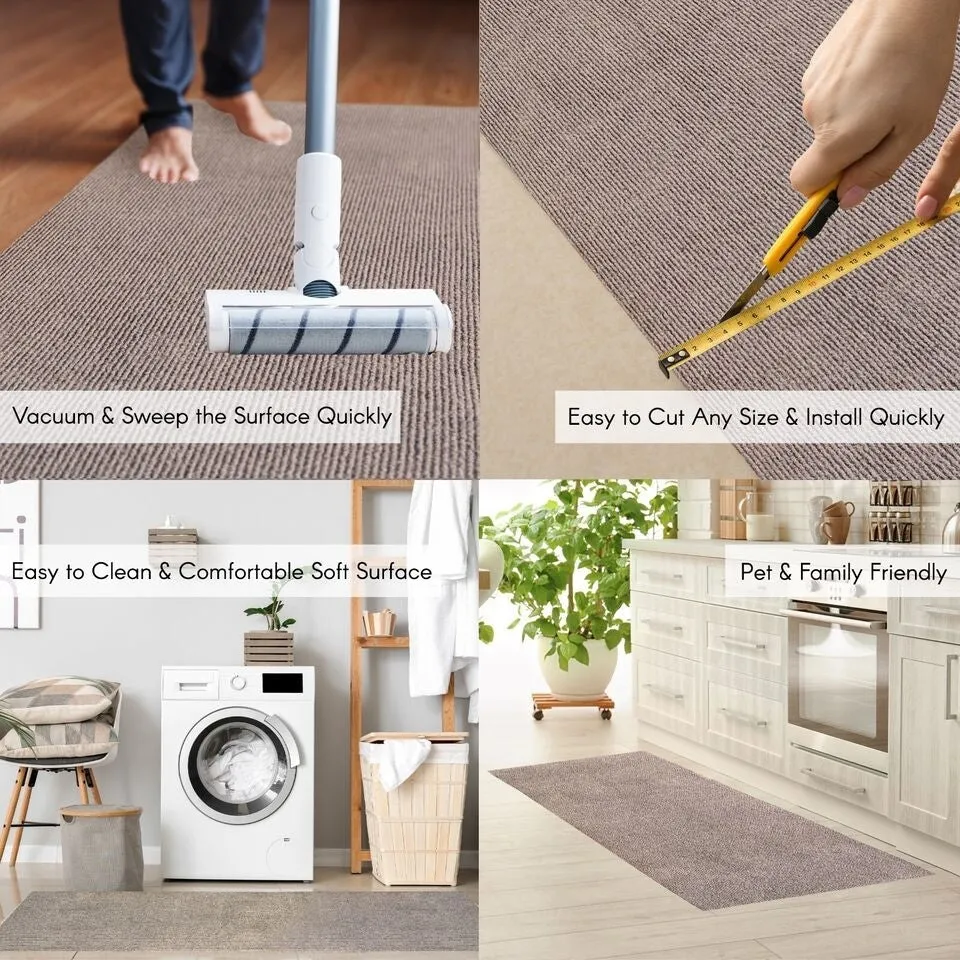 High-Quality Indoor/Outdoor Custom Size Carpet Runner Rug with Non-Slip PVC Backing 31'' wide x your choice of lenght