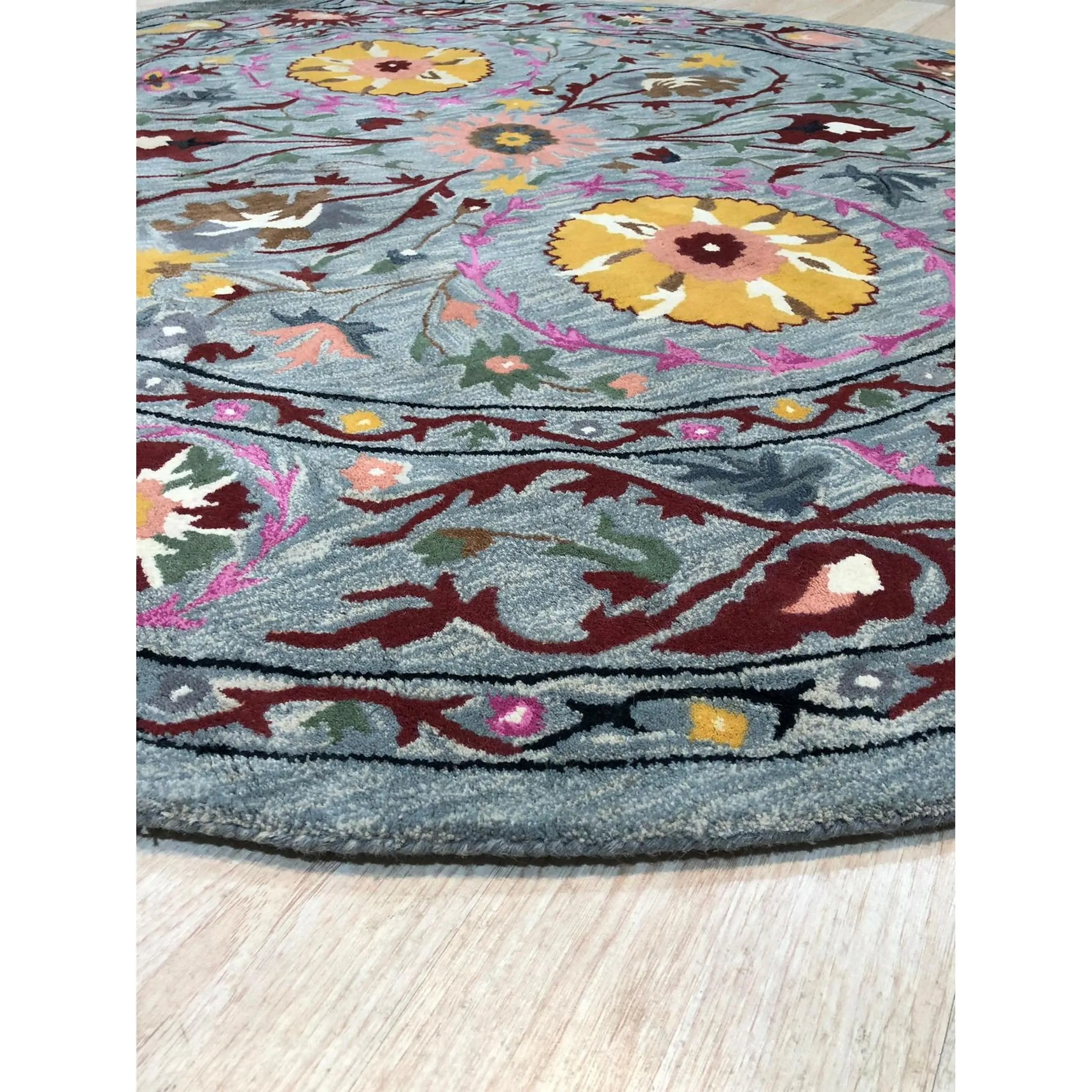 Home Decor EORC Hand-Tufted Wool Oriental Rug Elegant Blue Area Rug for Living Room. Bedroom. Office. & Home Dcor Premium