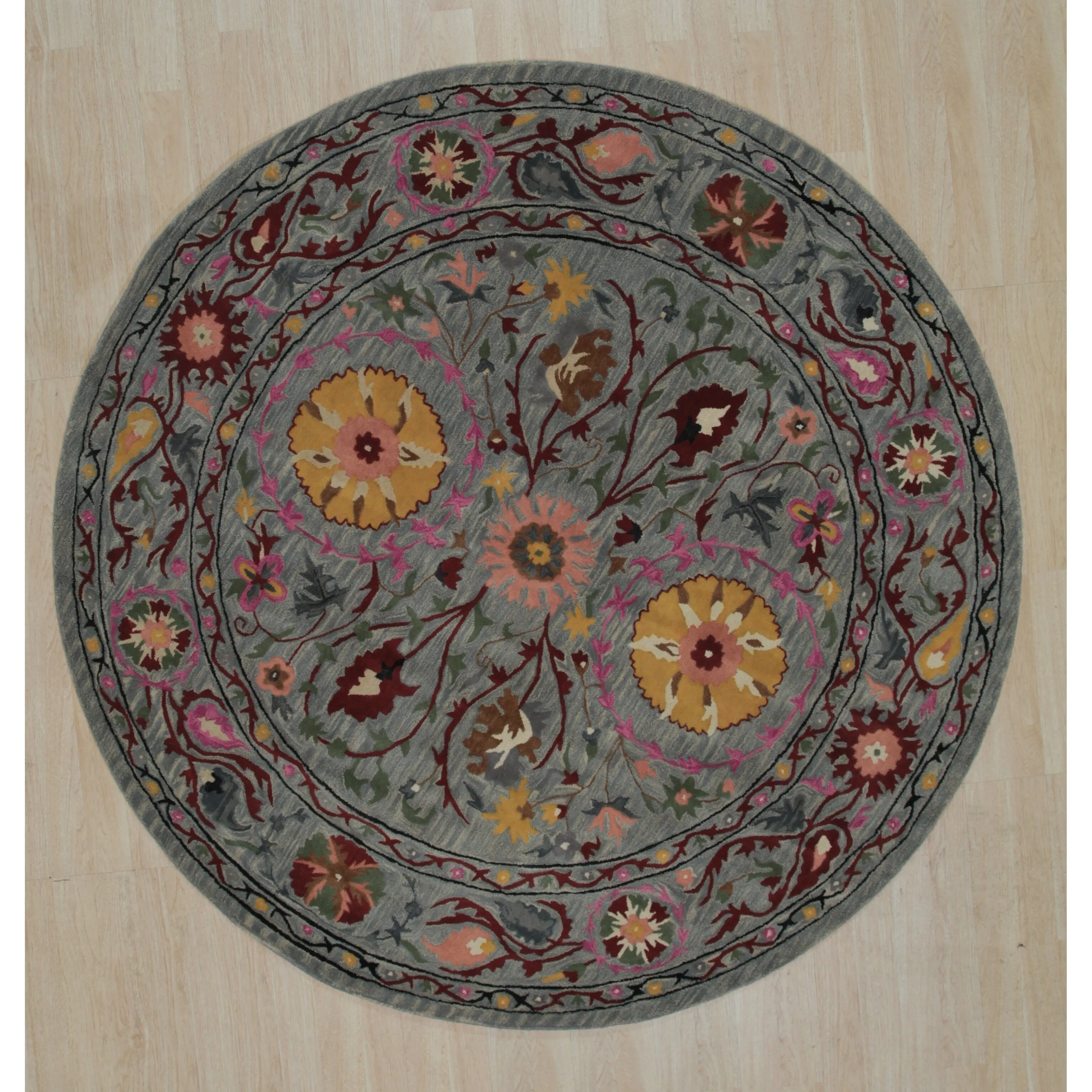 Home Decor EORC Hand-Tufted Wool Oriental Rug Elegant Blue Area Rug for Living Room. Bedroom. Office. & Home Dcor Premium