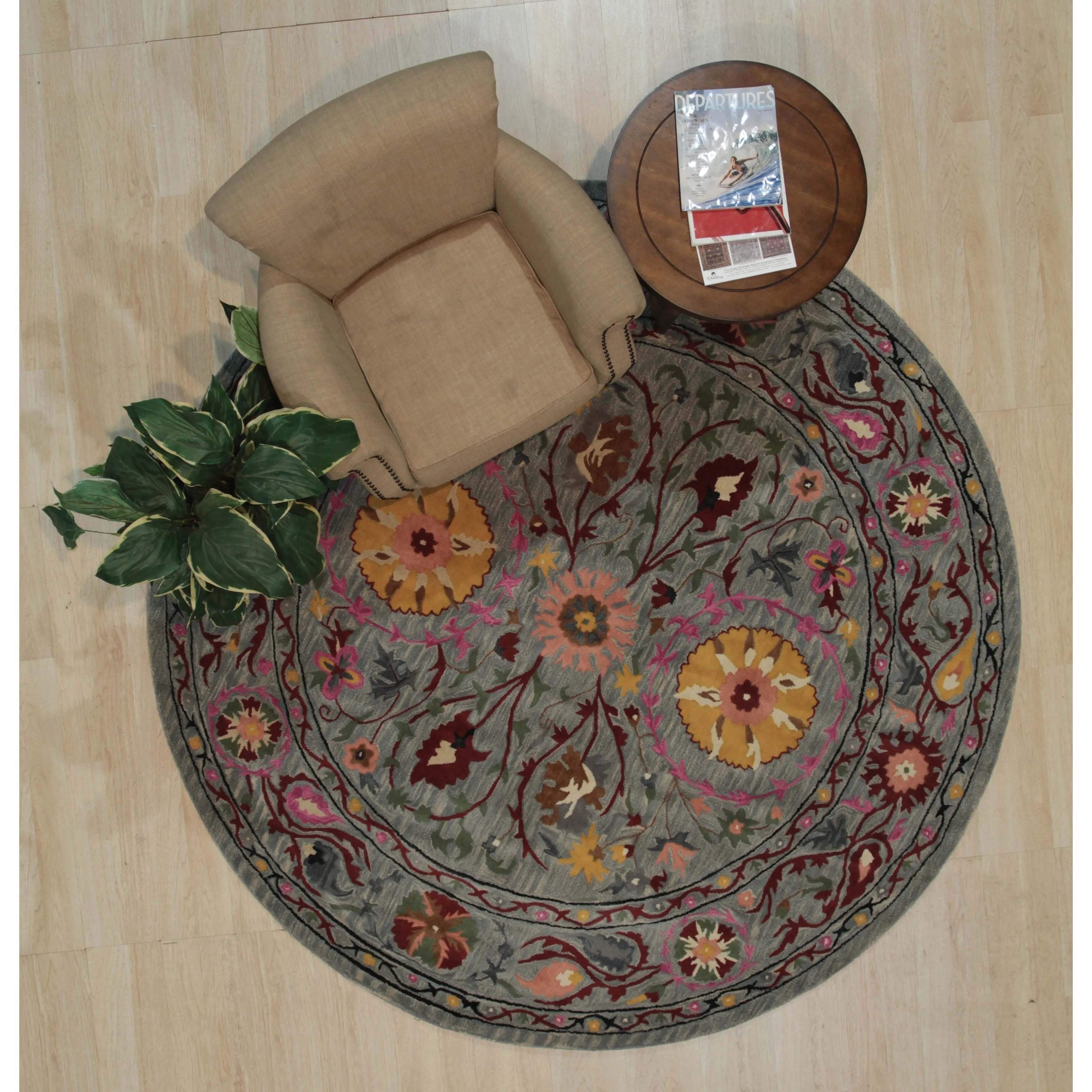 Home Decor EORC Hand-Tufted Wool Oriental Rug Elegant Blue Area Rug for Living Room. Bedroom. Office. & Home Dcor Premium