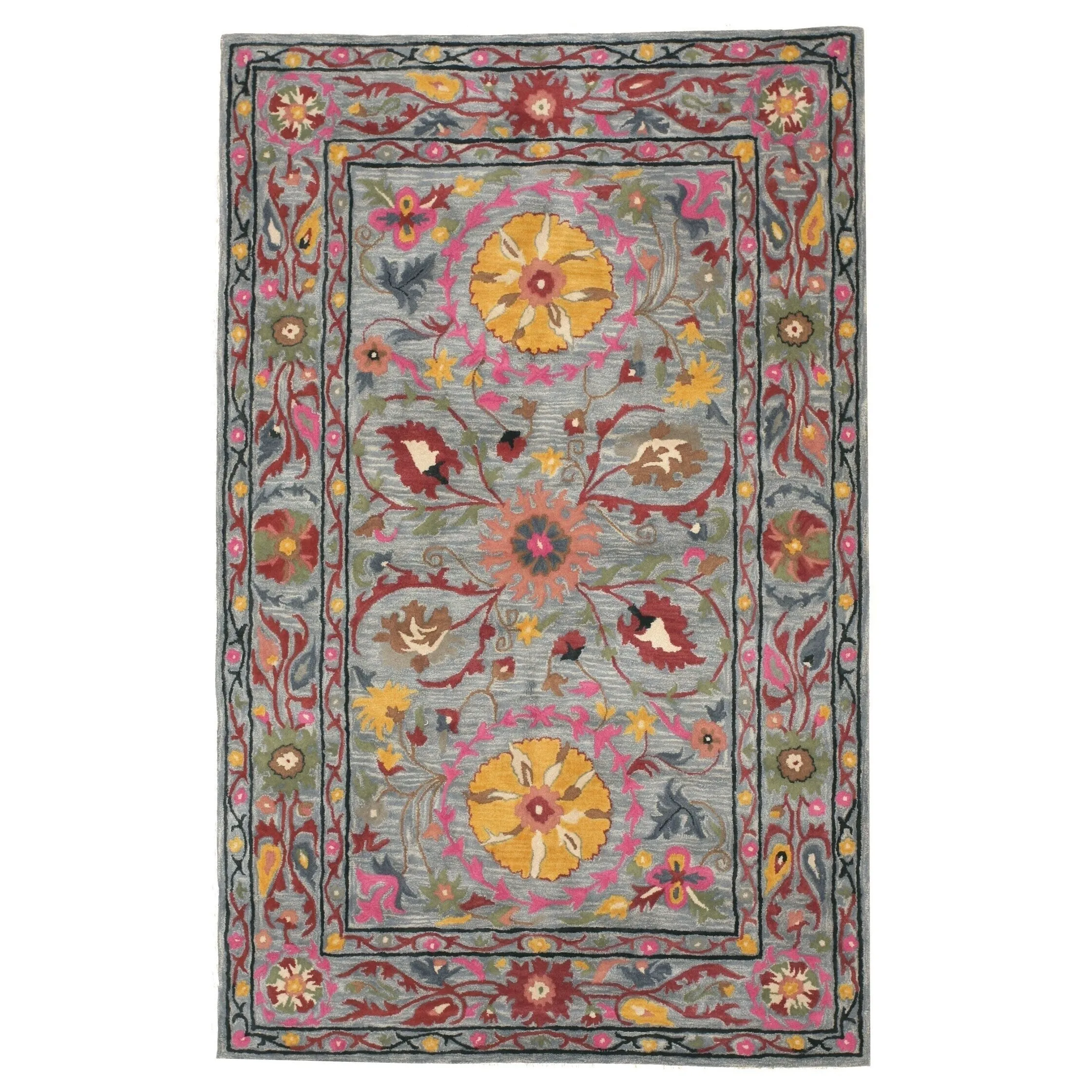 Home Decor EORC Hand-Tufted Wool Oriental Rug Elegant Blue Area Rug for Living Room. Bedroom. Office. & Home Dcor Premium