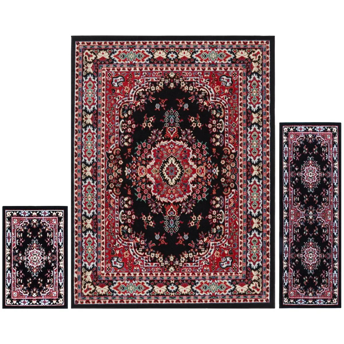 Home Dynamix Ariana Collection Traditional 3-Piece Area Rug (4'11x6'11. 1'8x4'11. 1'8x2'8)