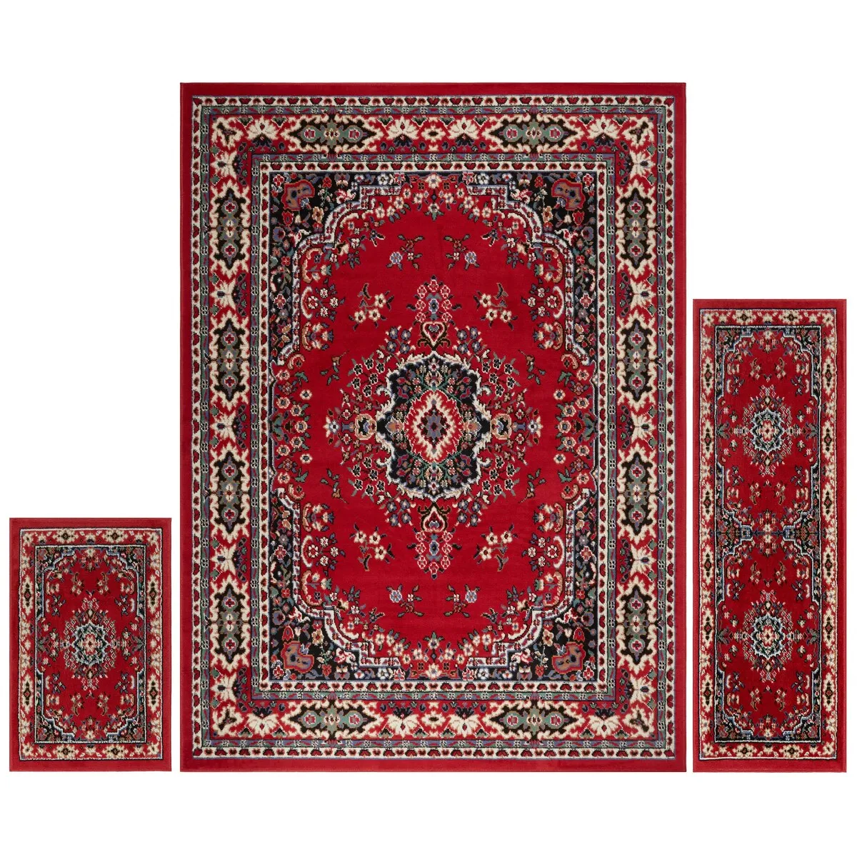 Home Dynamix Ariana Collection Traditional 3-Piece Area Rug (4'11x6'11. 1'8x4'11. 1'8x2'8)