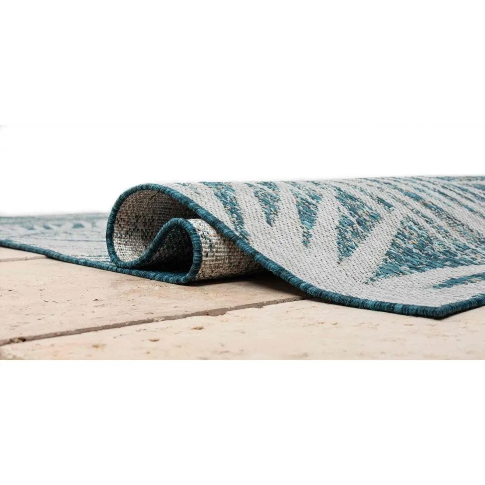 HR HANDCRAFT RUGS Waterproof Leaf Pattern Outdoor Rug Stain/Fade-Resistant