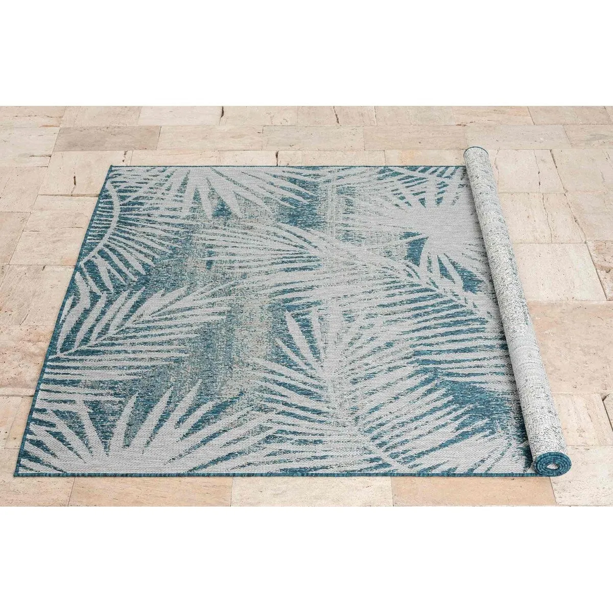 HR HANDCRAFT RUGS Waterproof Leaf Pattern Outdoor Rug Stain/Fade-Resistant