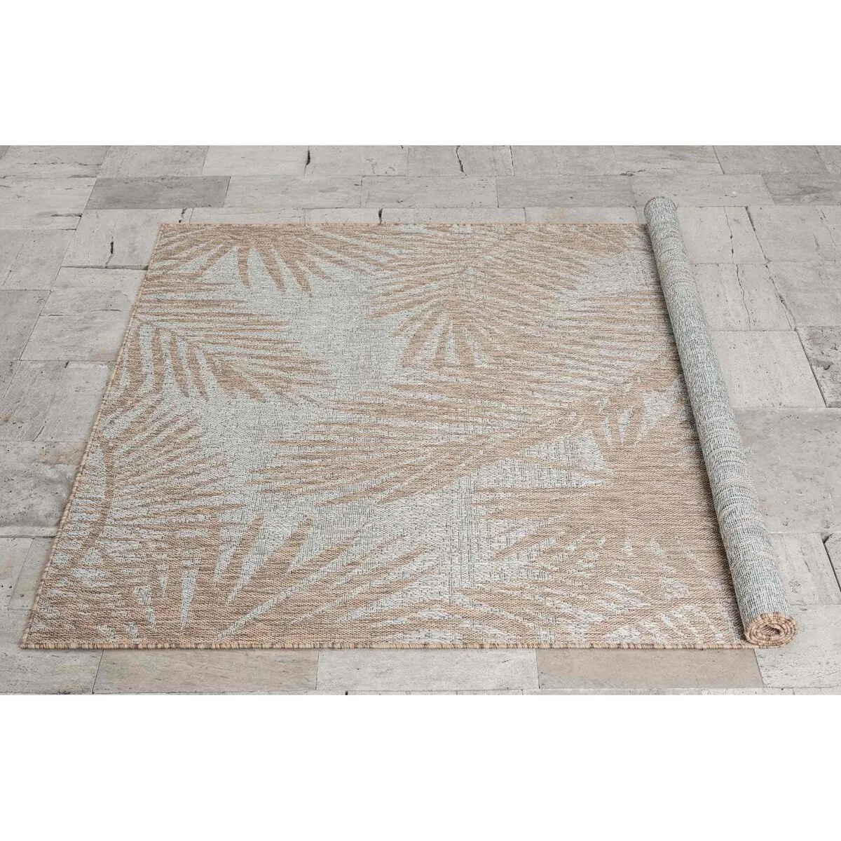 HR HANDCRAFT RUGS Waterproof Leaf Pattern Outdoor Rug Stain/Fade-Resistant