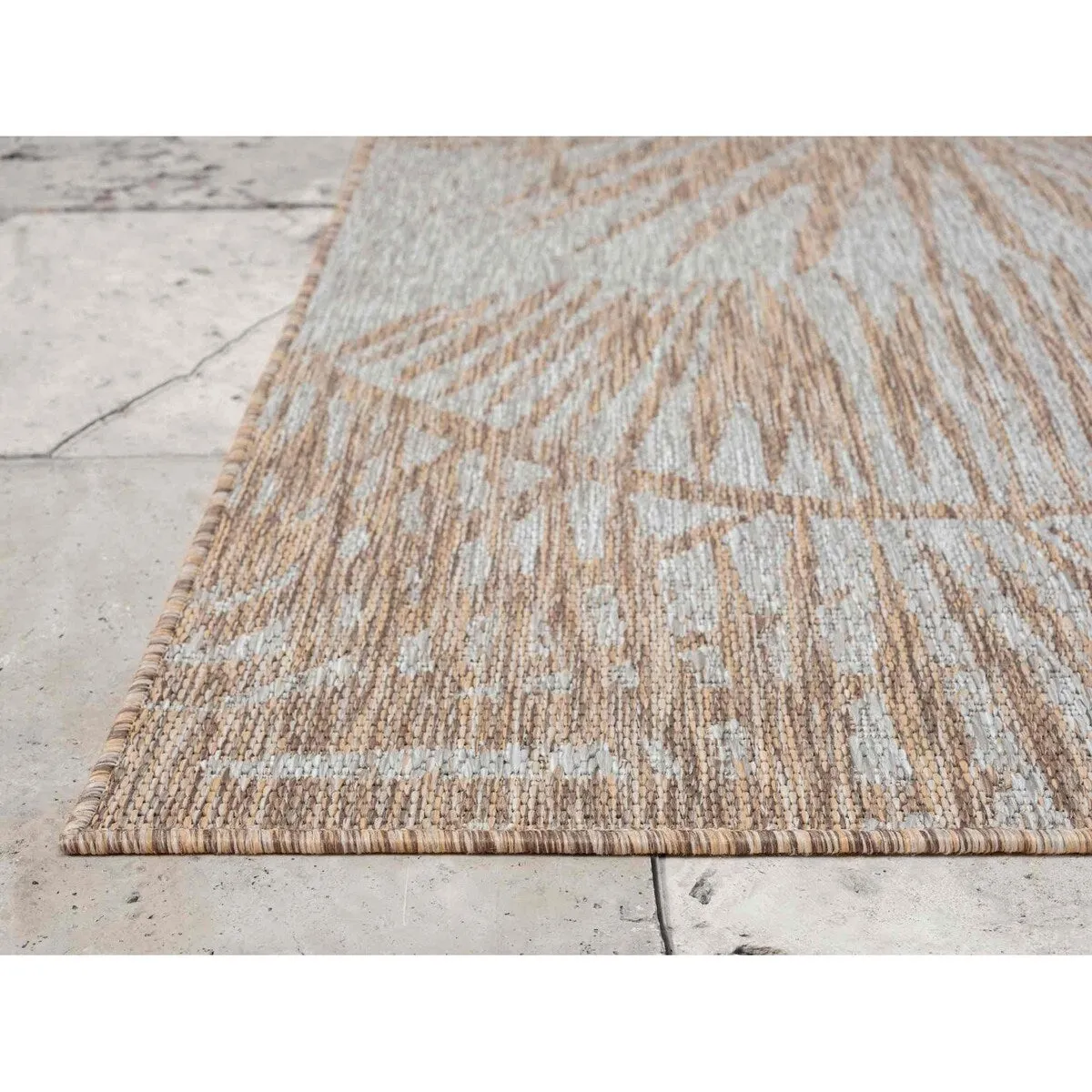 HR HANDCRAFT RUGS Waterproof Leaf Pattern Outdoor Rug Stain/Fade-Resistant