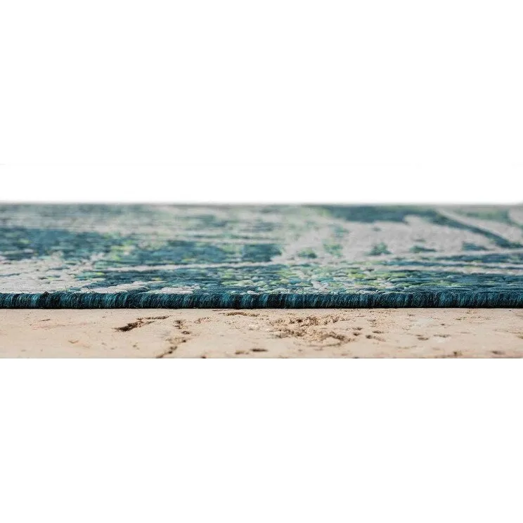 HR HANDCRAFT RUGS Waterproof Leaf Pattern Outdoor Rug Stain/Fade-Resistant
