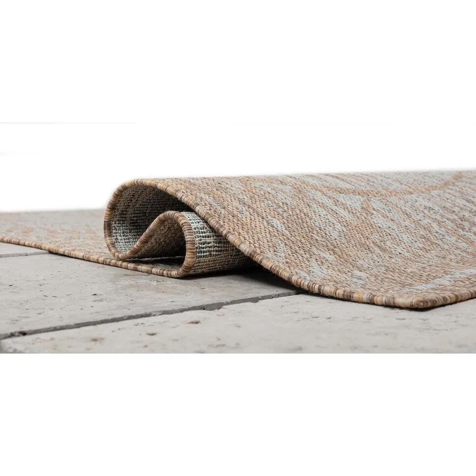 HR HANDCRAFT RUGS Waterproof Leaf Pattern Outdoor Rug Stain/Fade-Resistant