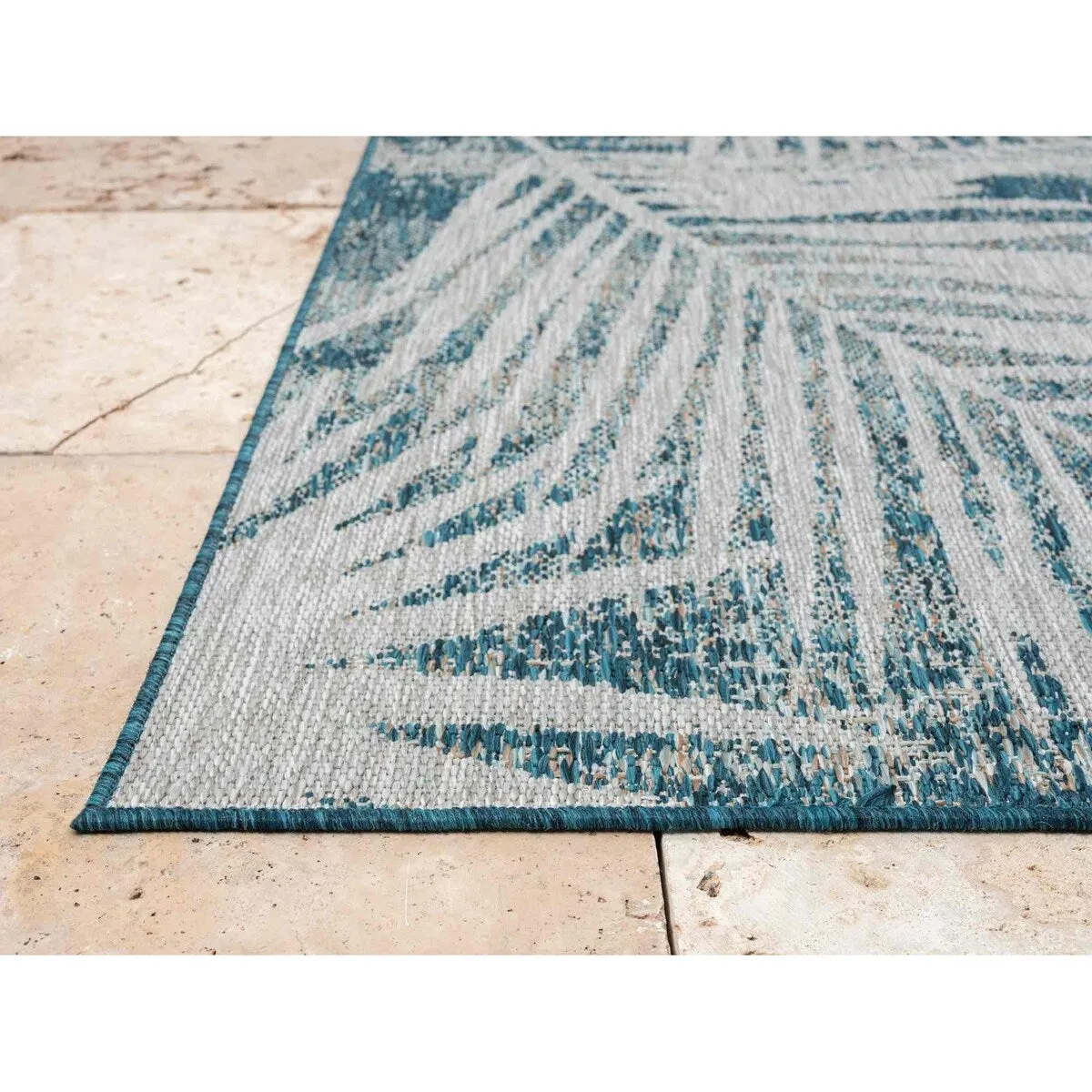 HR HANDCRAFT RUGS Waterproof Leaf Pattern Outdoor Rug Stain/Fade-Resistant
