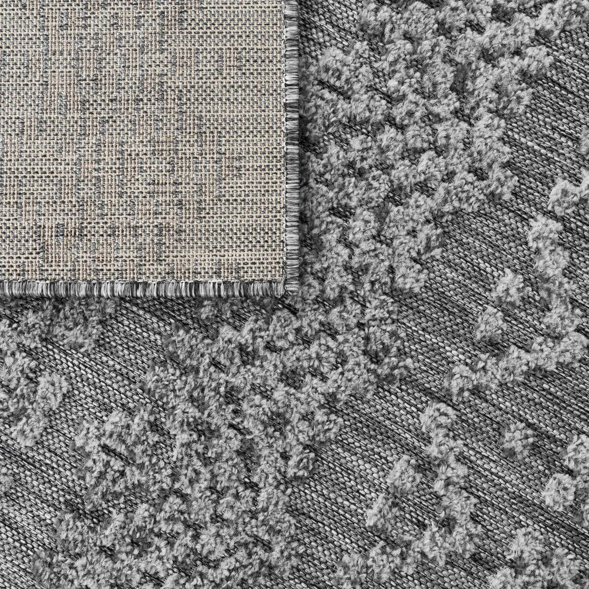 In- & Outdoor Rug Marrakesh Trellis Pattern with High/Low Effect