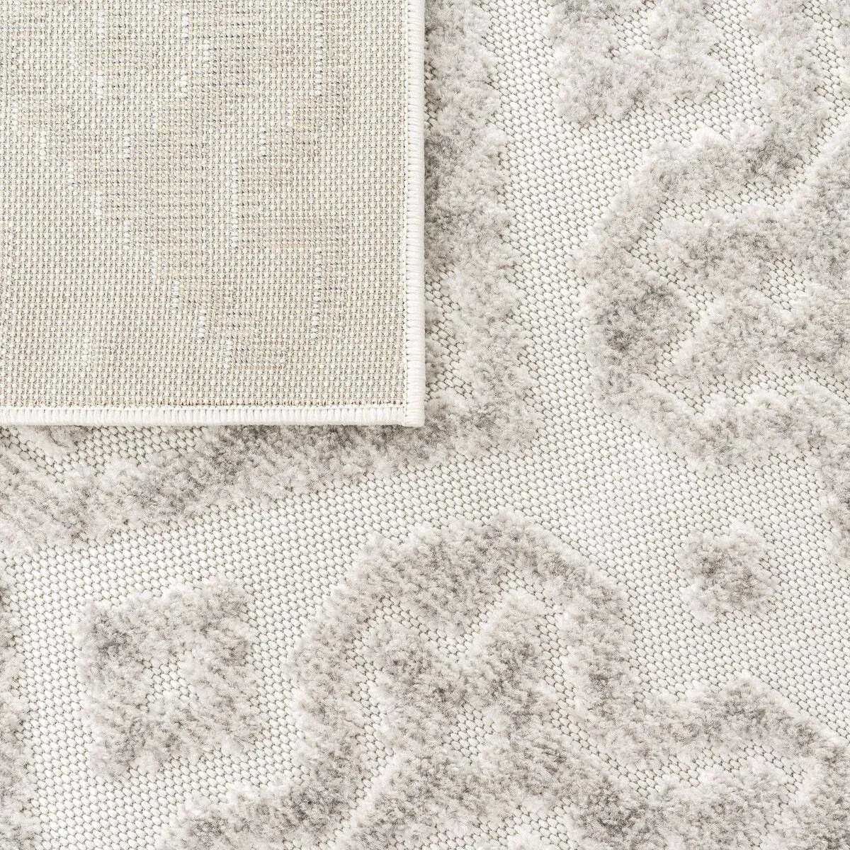 In- & Outdoor Rug Marrakesh Trellis Pattern with High/Low Effect