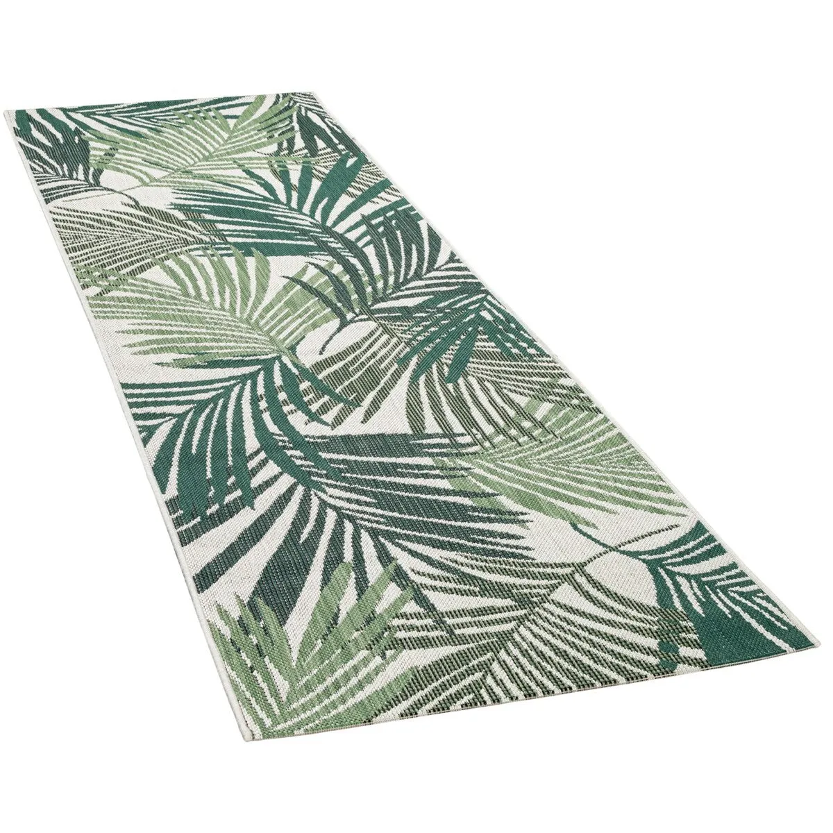 Indoor & Outdoor Rug - Jungle Design with Green Palm Trees