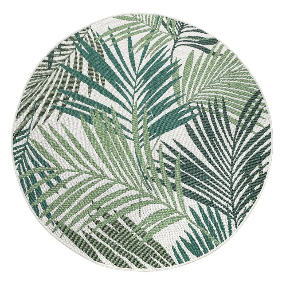 Indoor & Outdoor Rug - Jungle Design with Green Palm Trees