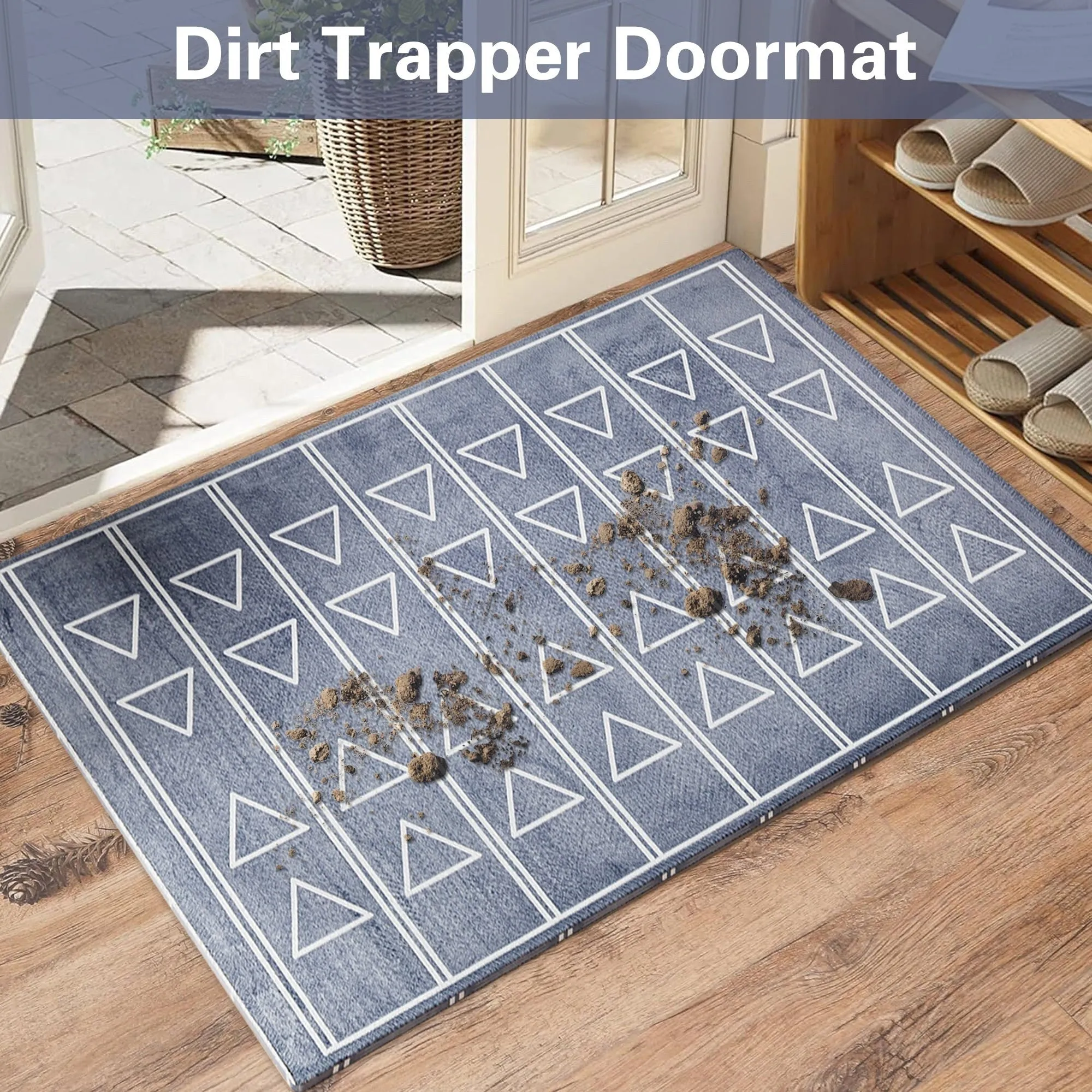 Indoor Door Mat. Front Back Outdoor Mat Rubber Backing. Low-Profile Entrance Rugs. Absorbent Resist Dirt Doormats Inside Doormat