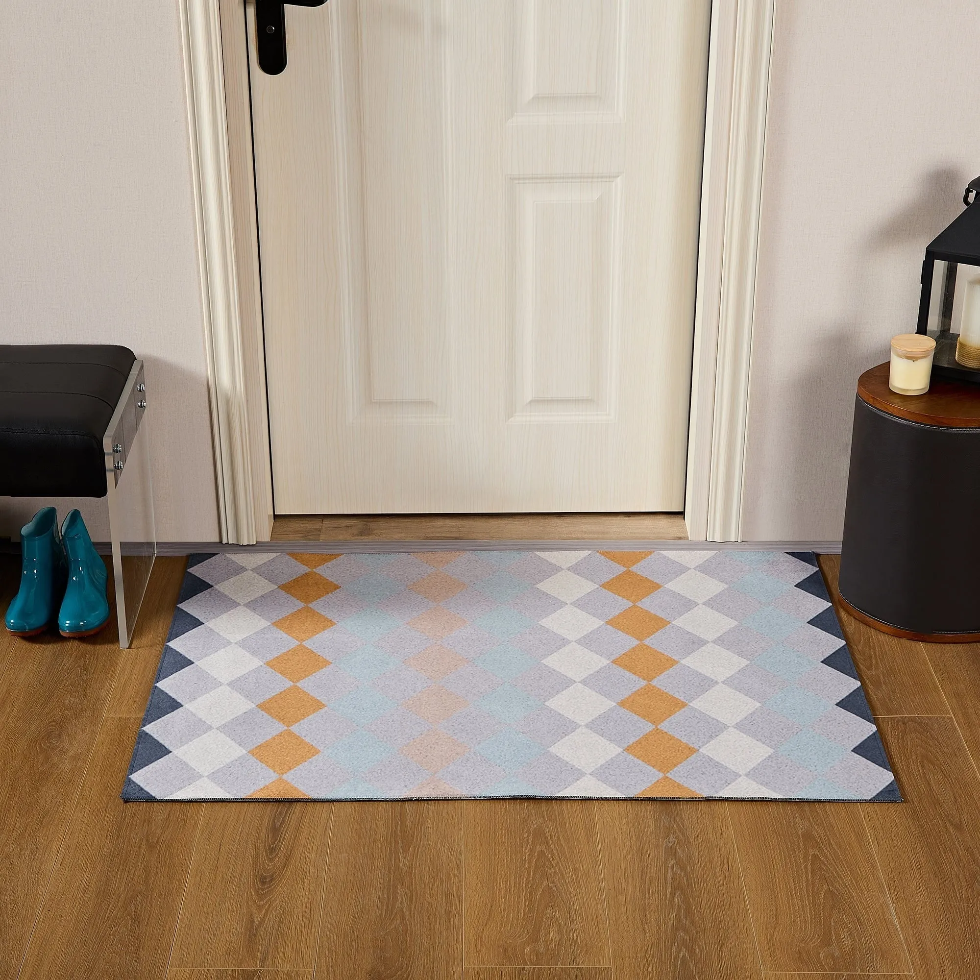 Indoor Door Mat. Front Back Outdoor Mat Rubber Backing. Low-Profile Entrance Rugs. Absorbent Resist Dirt Doormats Inside Doormat
