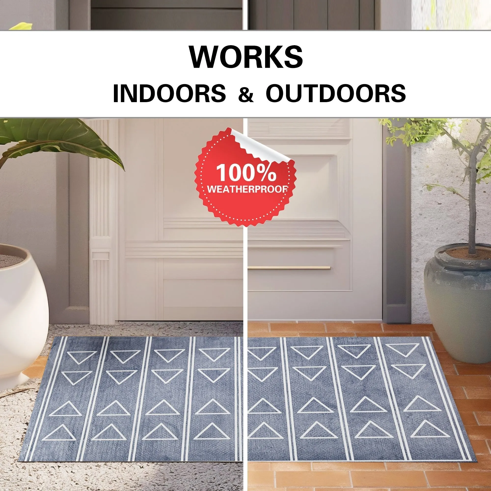 Indoor Door Mat. Front Back Outdoor Mat Rubber Backing. Low-Profile Entrance Rugs. Absorbent Resist Dirt Doormats Inside Doormat