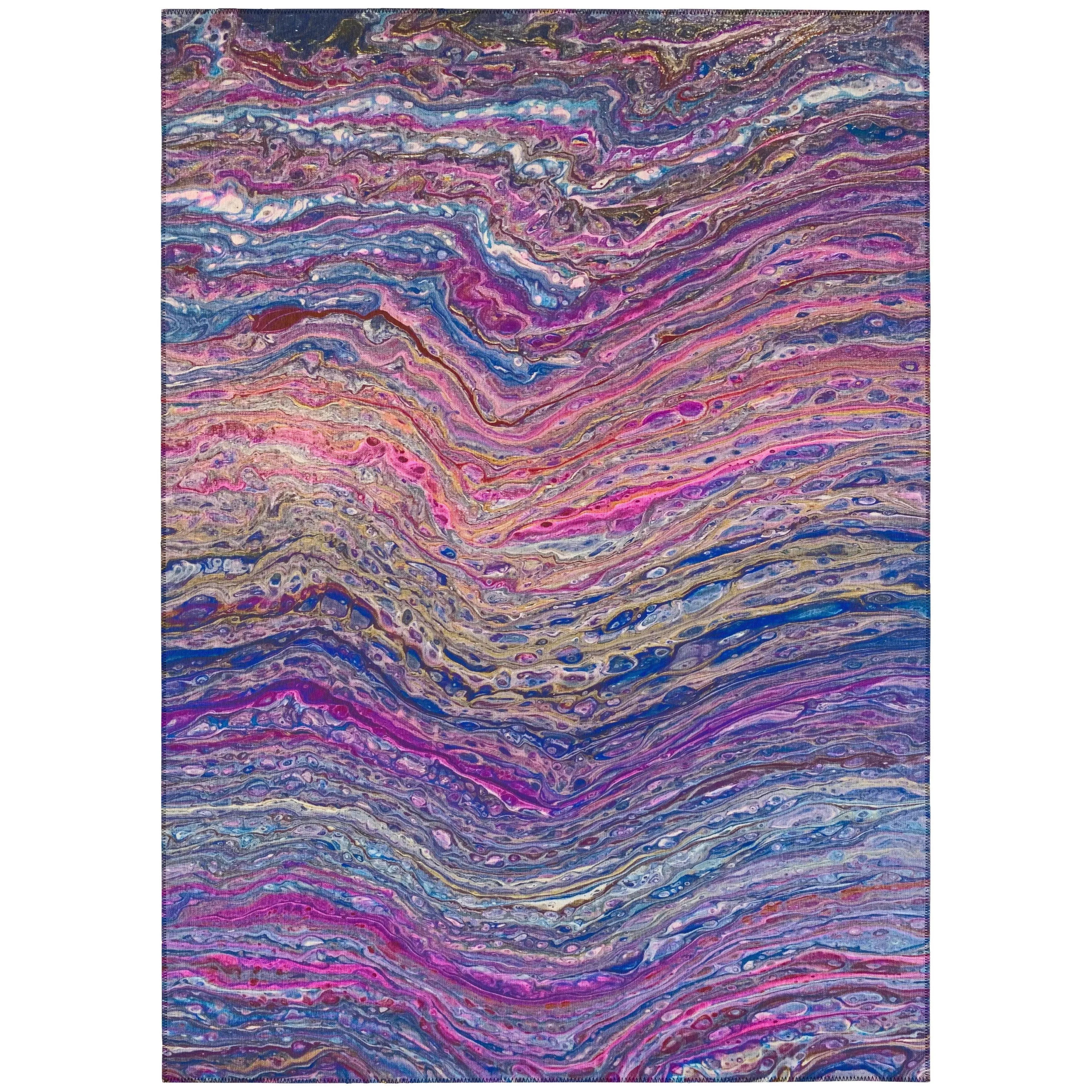 Indoor/ Outdoor Addison Karina Abstract Washable Area Rug