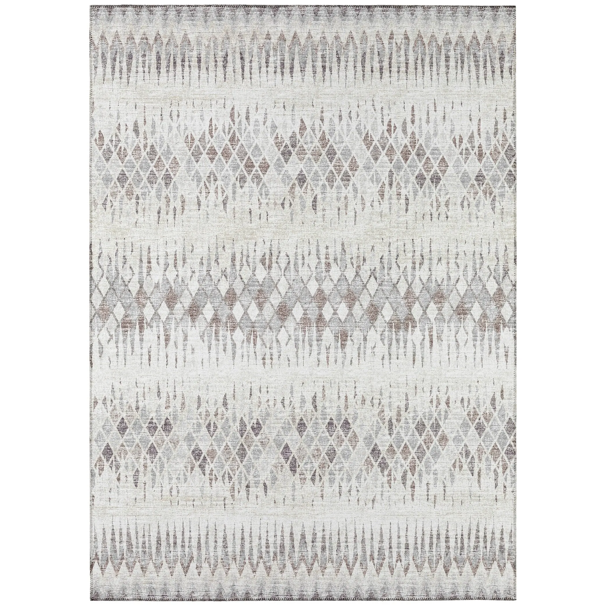 Indoor/Outdoor Rylee Boho Diamonds Washable Rug New