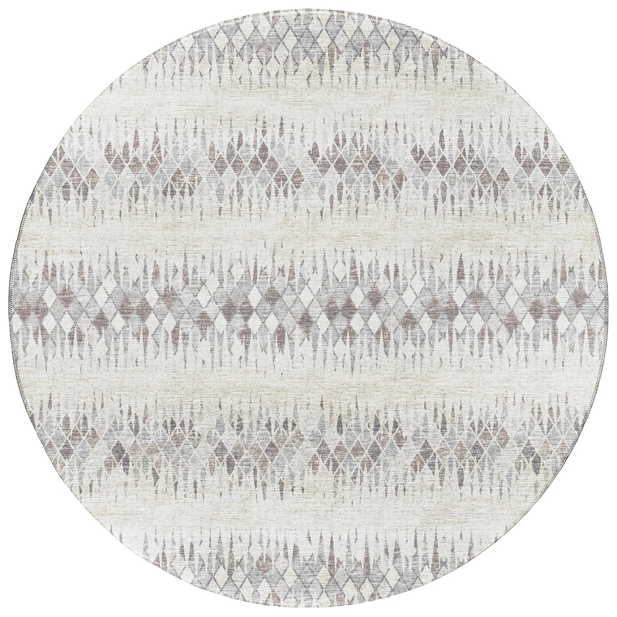Indoor/Outdoor Rylee Boho Diamonds Washable Rug New