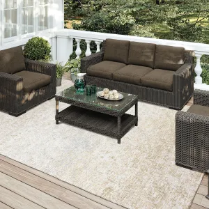 Indoor/Outdoor Rylee Modern Abstract Washable Rug New
