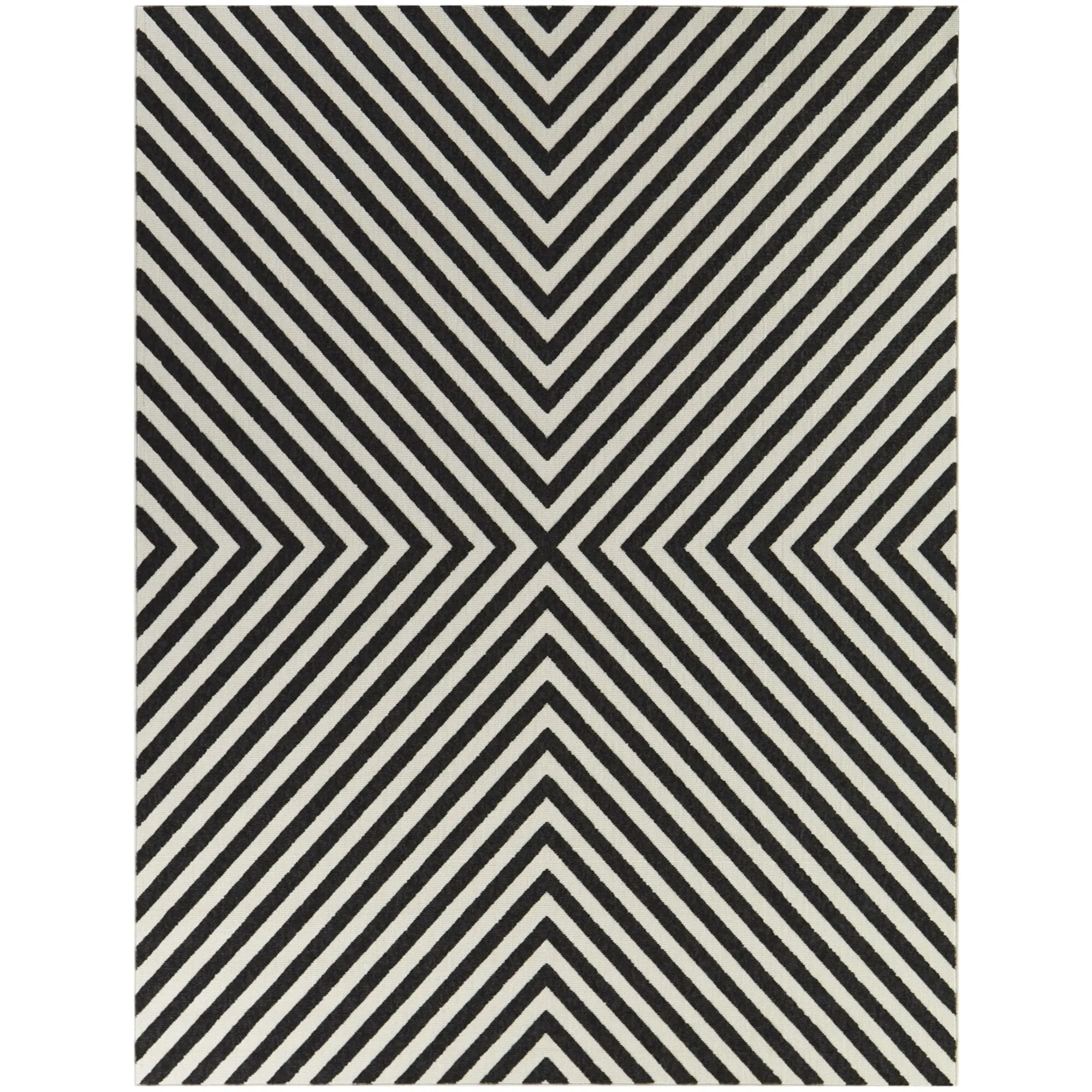 Issei Modern Striped Indoor/Outdoor Area Rug