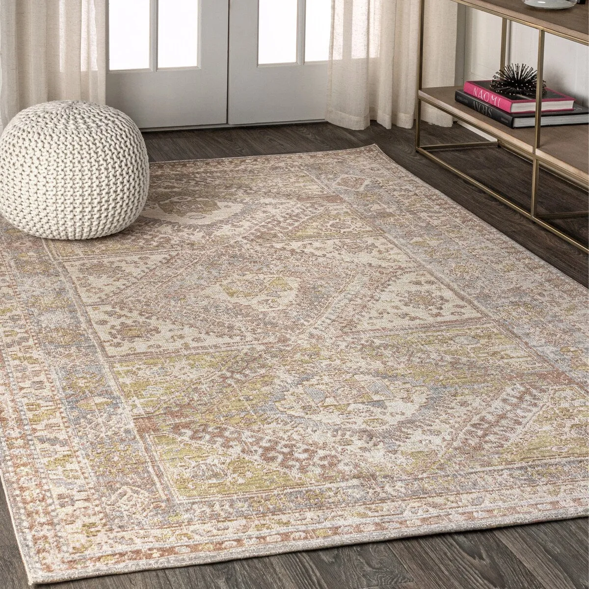 JONATHAN Y Alhambra Ornate Geometric Medallion Area Rug