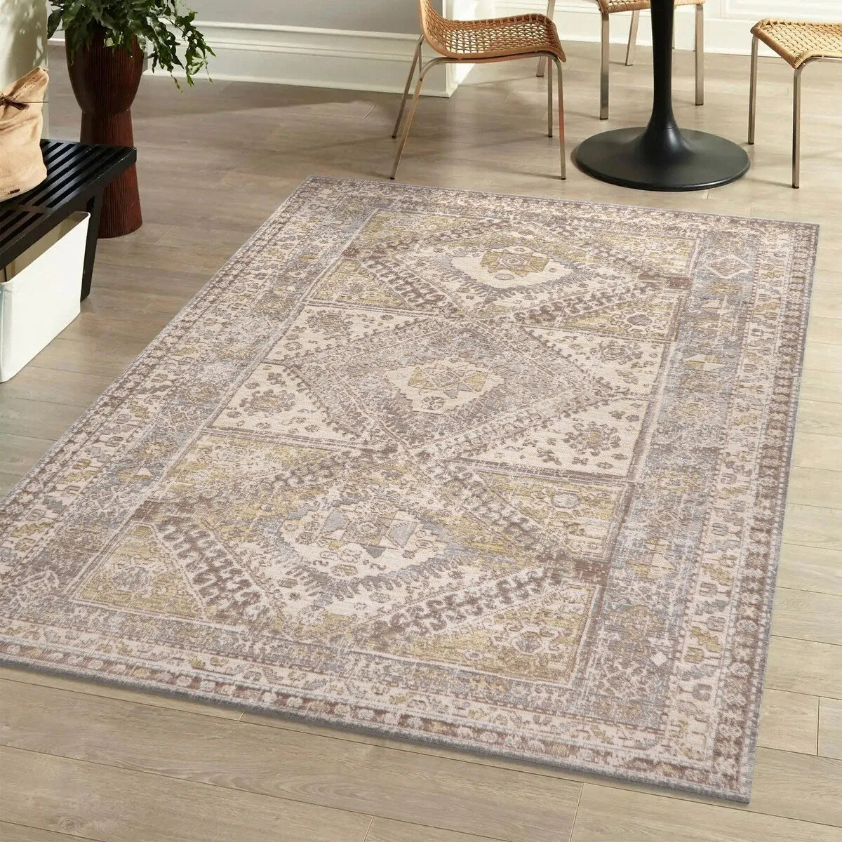 JONATHAN Y Alhambra Ornate Geometric Medallion Area Rug