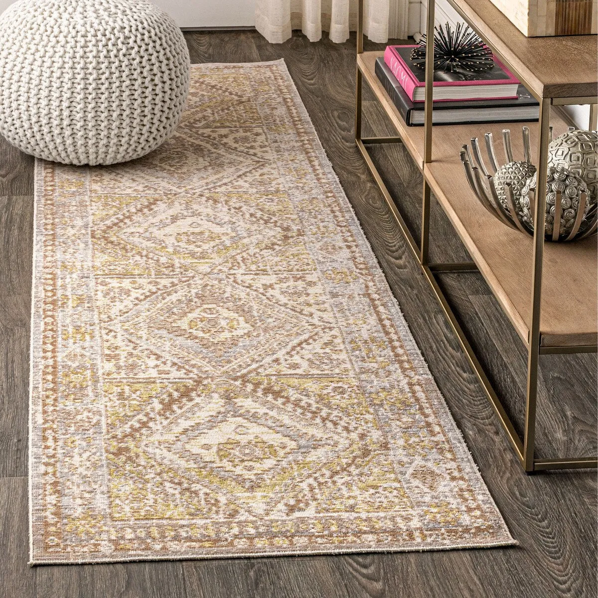 JONATHAN Y Alhambra Ornate Geometric Medallion Area Rug