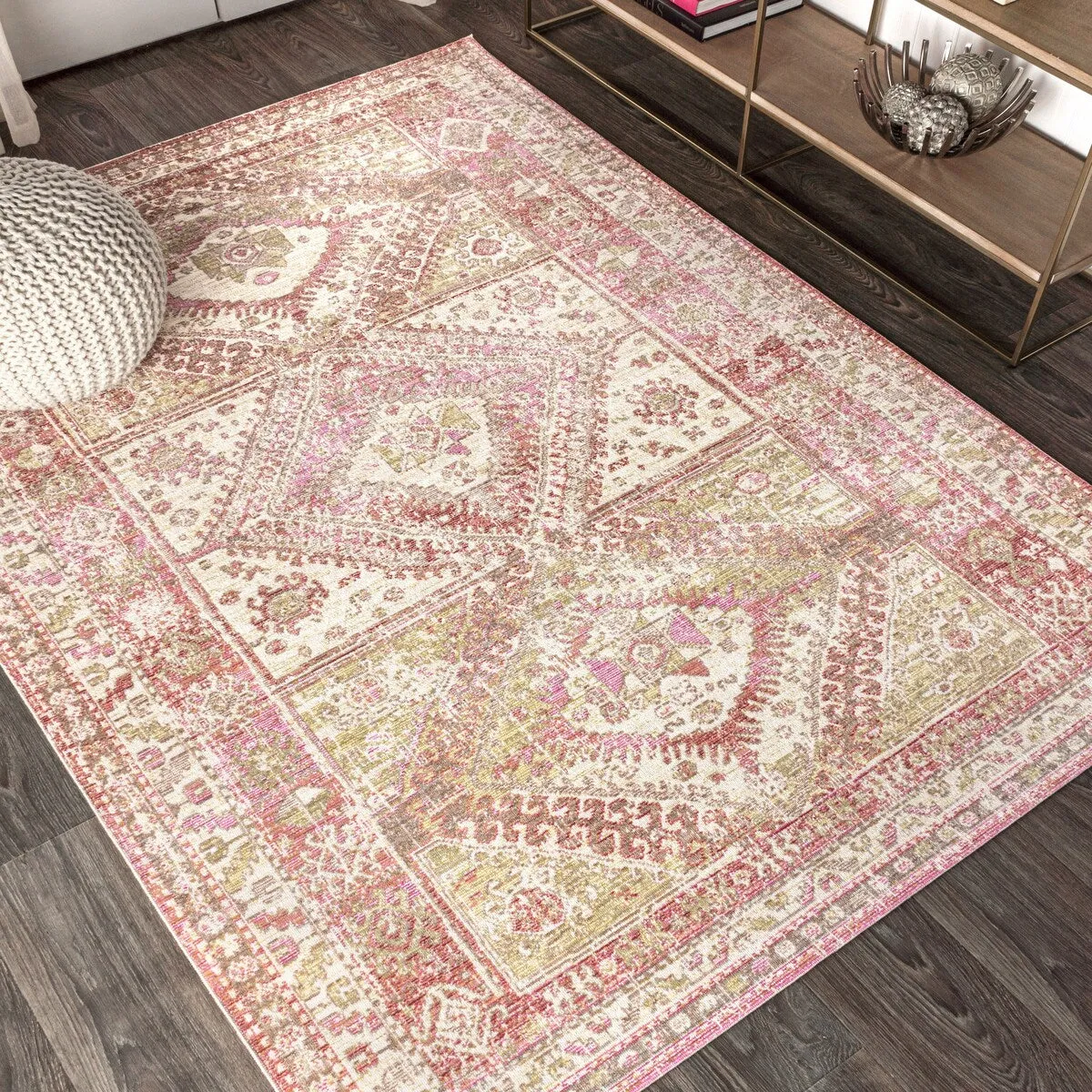 JONATHAN Y Alhambra Ornate Geometric Medallion Area Rug