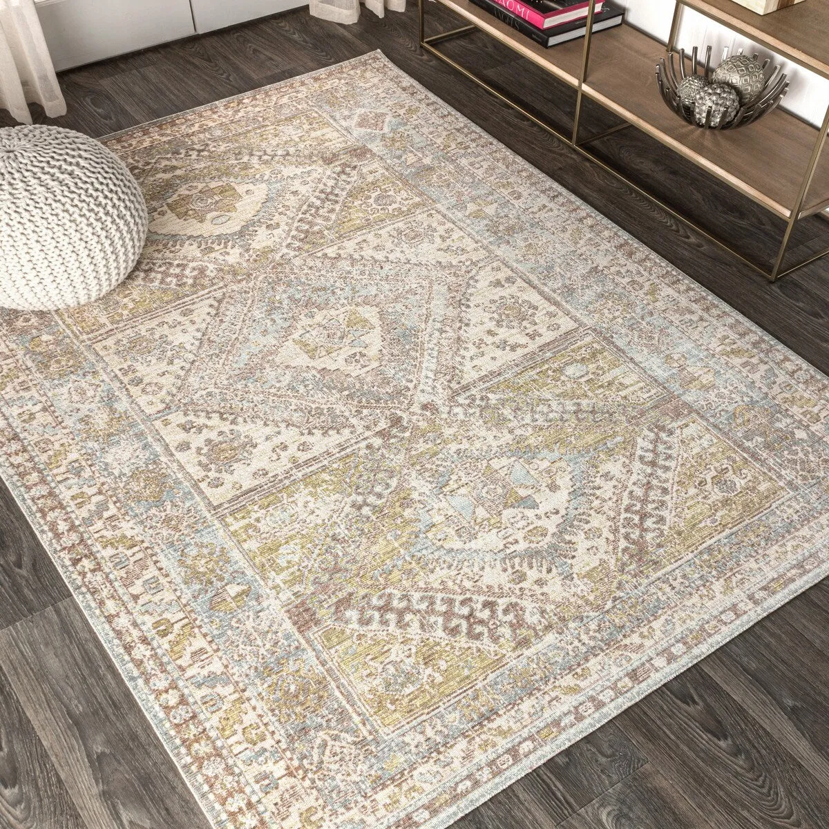 JONATHAN Y Alhambra Ornate Geometric Medallion Area Rug